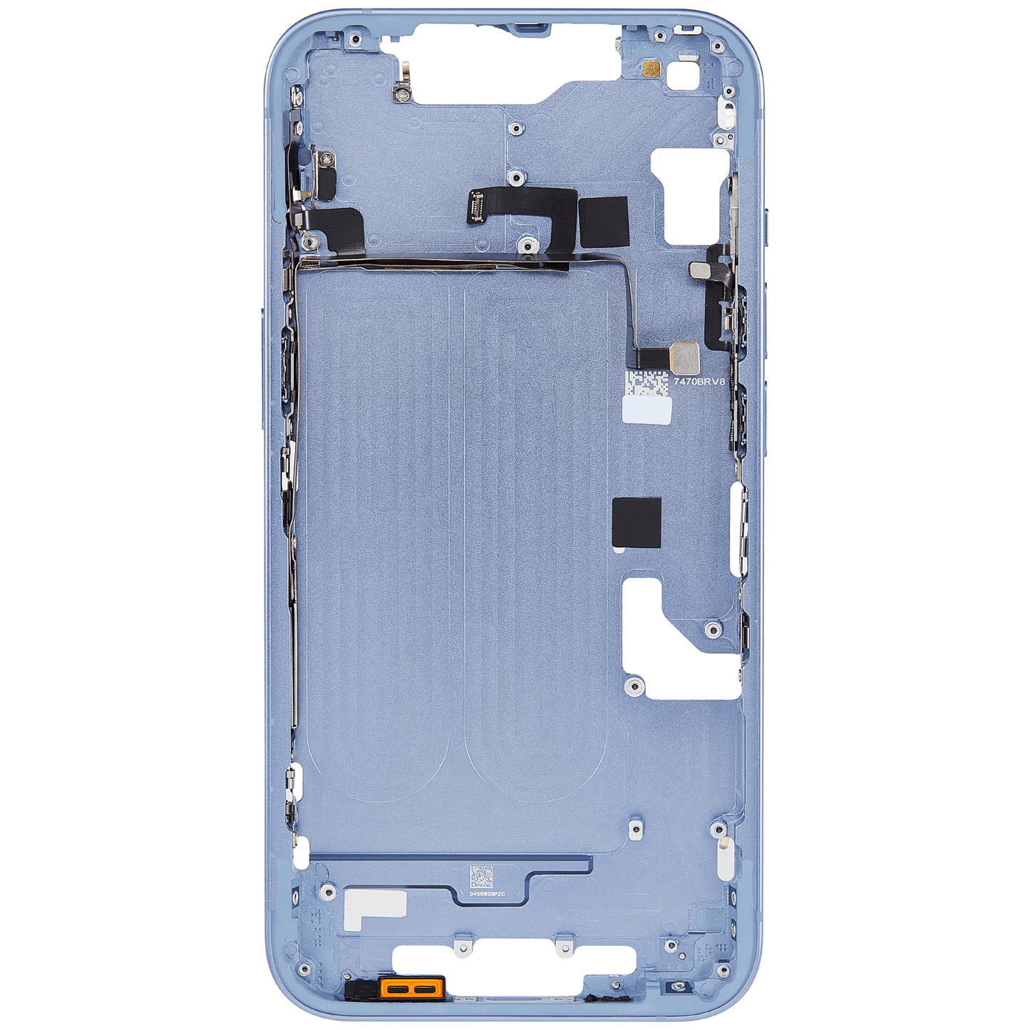 Mid-Frame Housing W/ Small Parts For iPhone 14 (US Version) (Aftermarket Plus) (Blue)