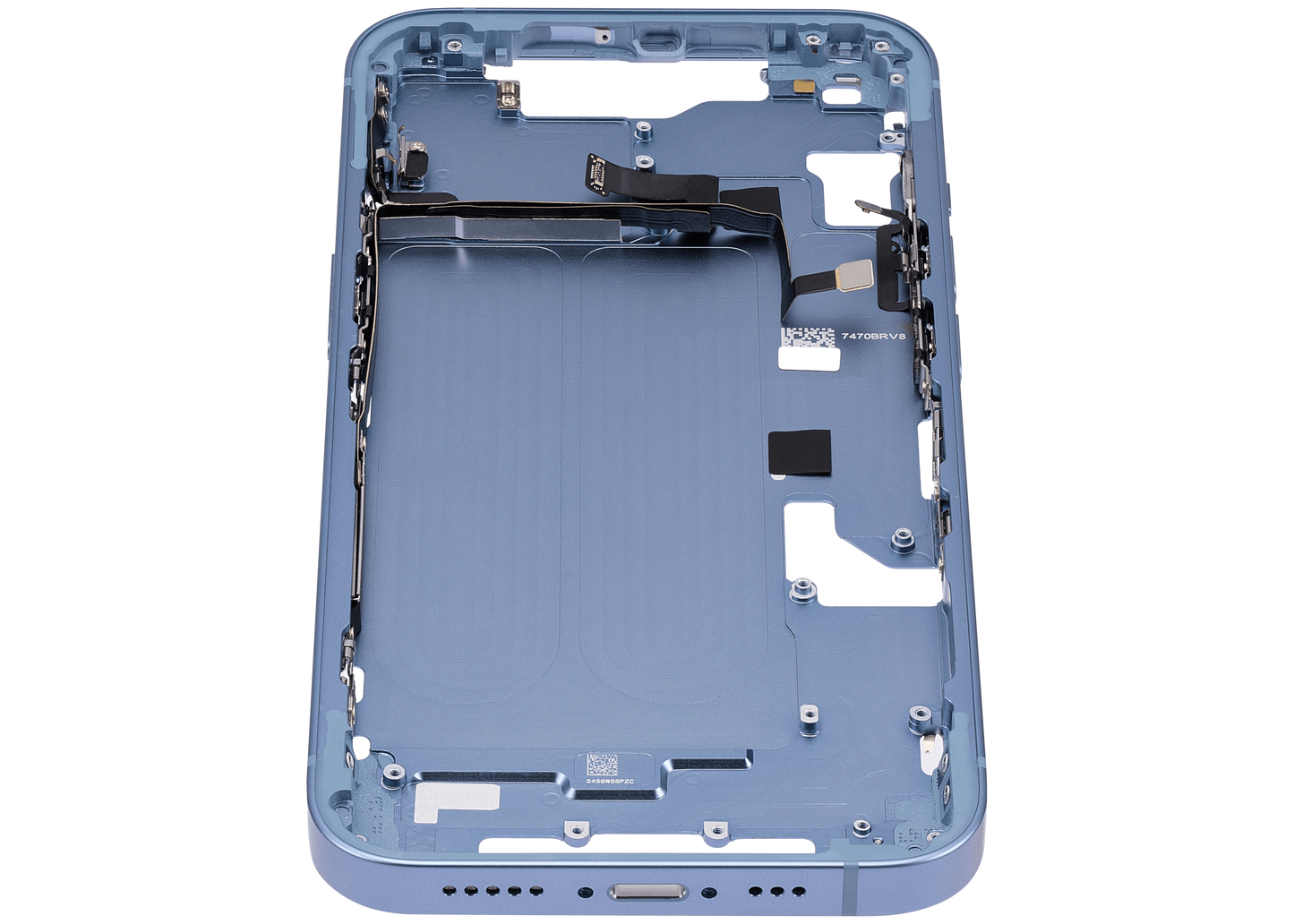 Mid-Frame Housing W/ Small Parts For iPhone 14 (US Version) (Aftermarket Plus) (Blue)