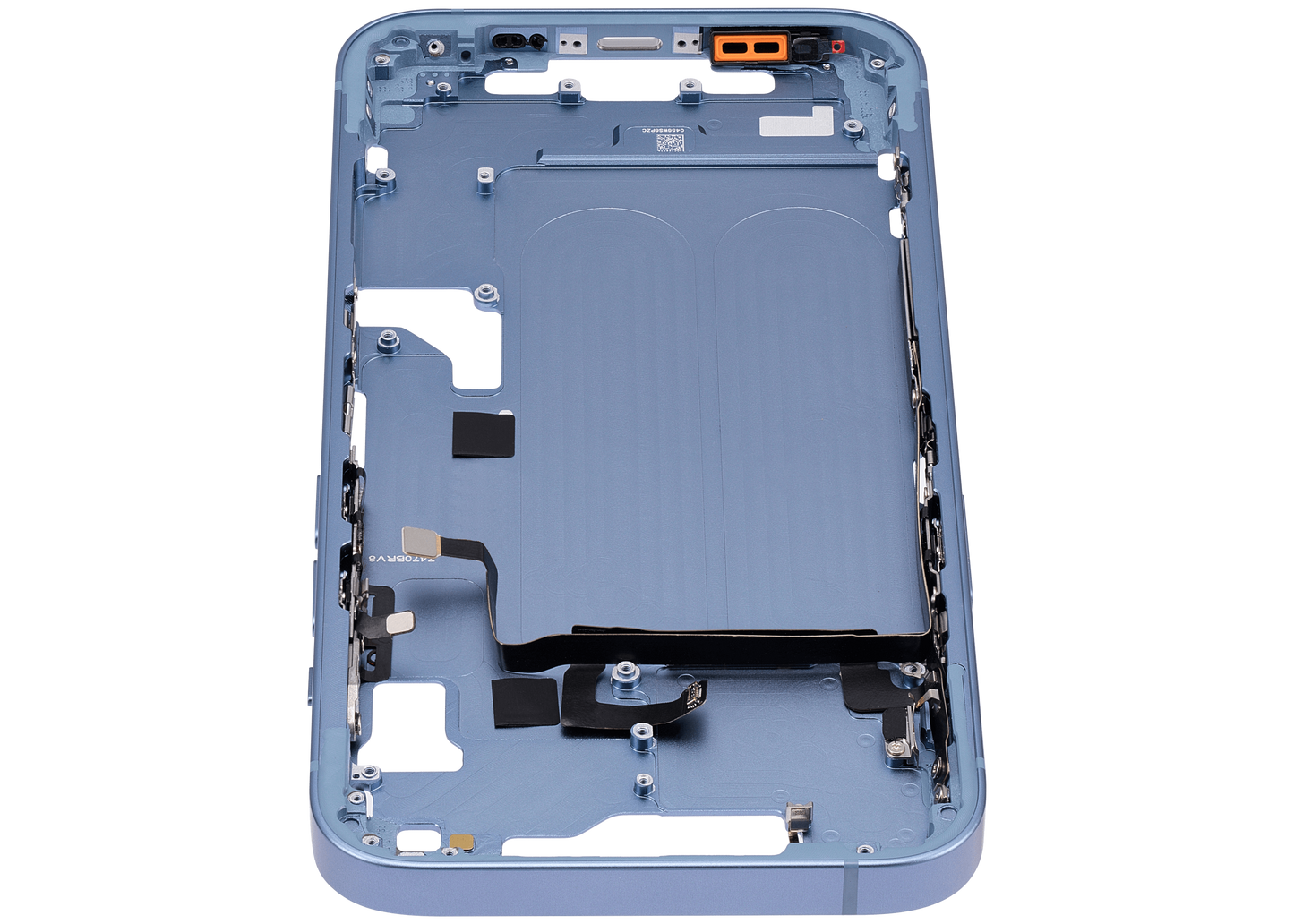 Mid-Frame Housing W/ Small Parts For iPhone 14 (US Version) (Aftermarket Plus) (Blue)