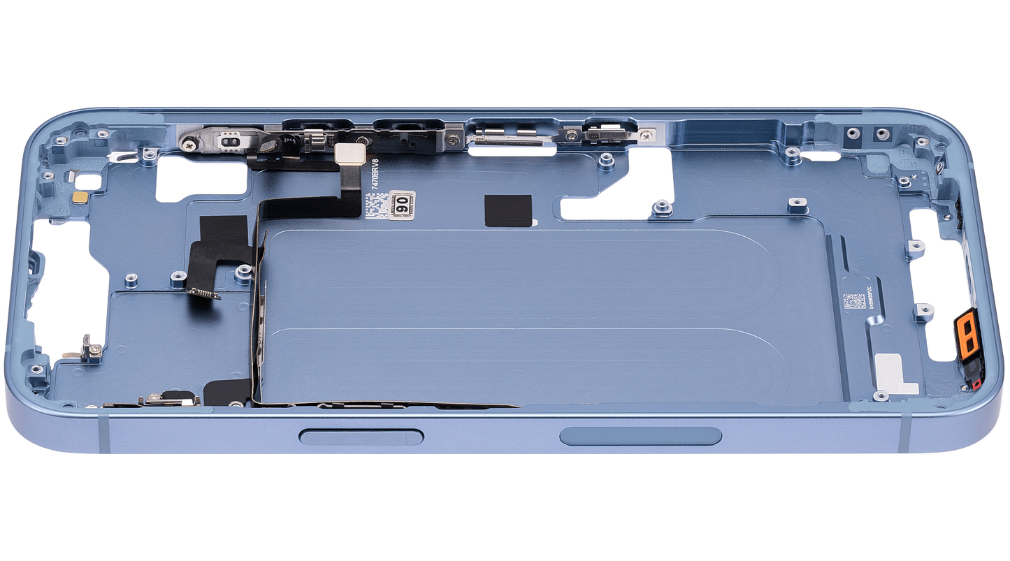 Mid-Frame Housing W/ Small Parts For iPhone 14 (US Version) (Aftermarket Plus) (Blue)