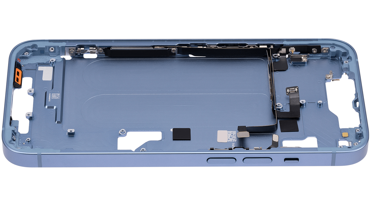 Mid-Frame Housing W/ Small Parts For iPhone 14 (US Version) (Aftermarket Plus) (Blue)