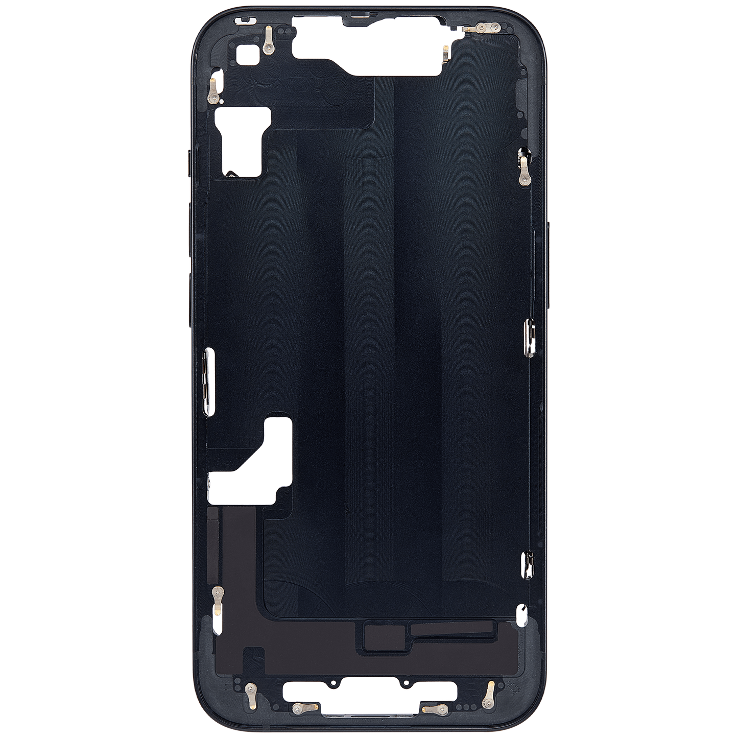 Mid-Frame Housing W/ Small Parts For iPhone 14 (US Version) (Aftermarket Plus) (Midnight)