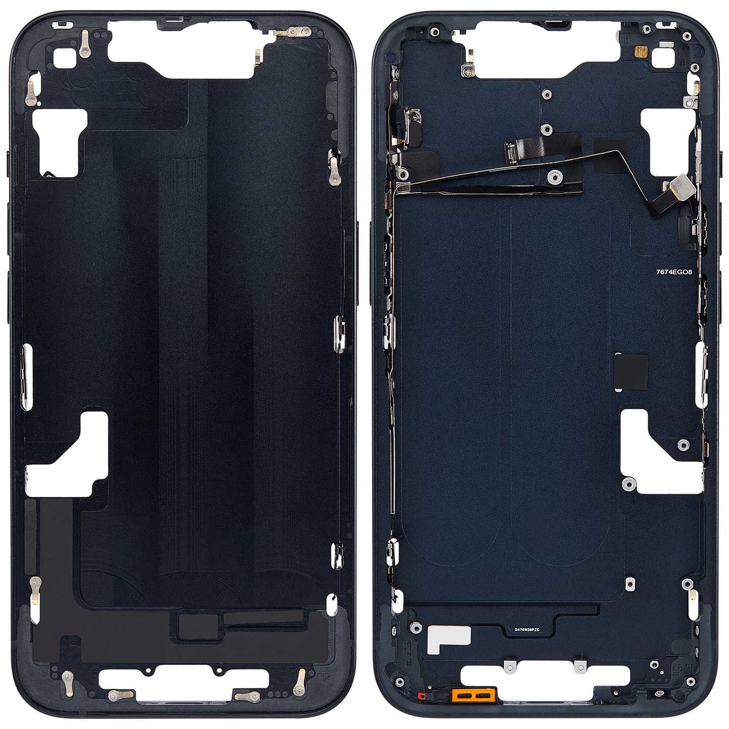 Mid-Frame Housing W/ Small Parts For iPhone 14 (US Version) (Aftermarket Plus) (Midnight)