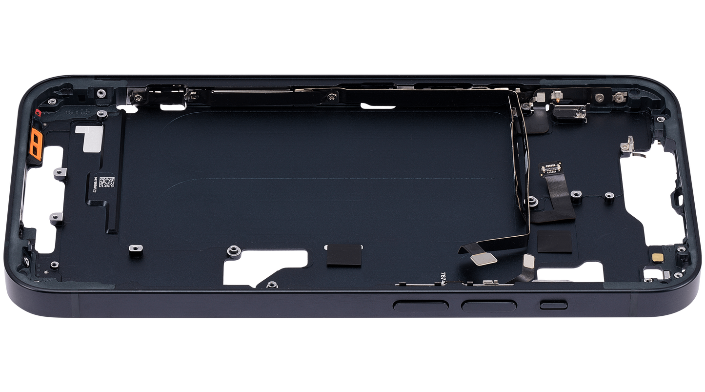 Mid-Frame Housing W/ Small Parts For iPhone 14 (US Version) (Aftermarket Plus) (Midnight)