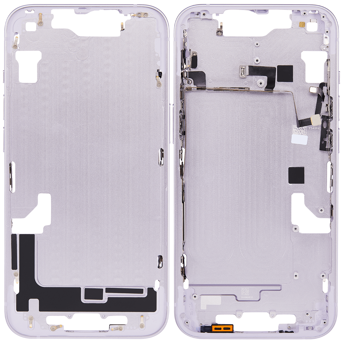 Mid-Frame Housing W/ Small Parts For iPhone 14 (US Version) (Aftermarket Plus) (Purple)