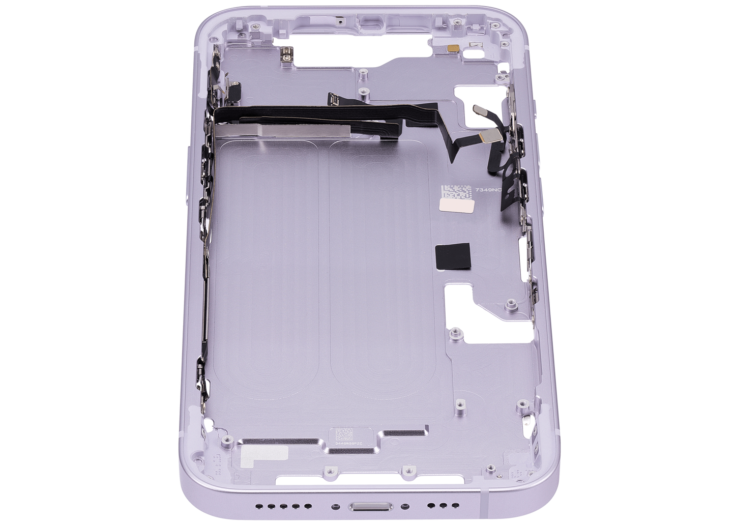 Mid-Frame Housing W/ Small Parts For iPhone 14 (US Version) (Aftermarket Plus) (Purple)