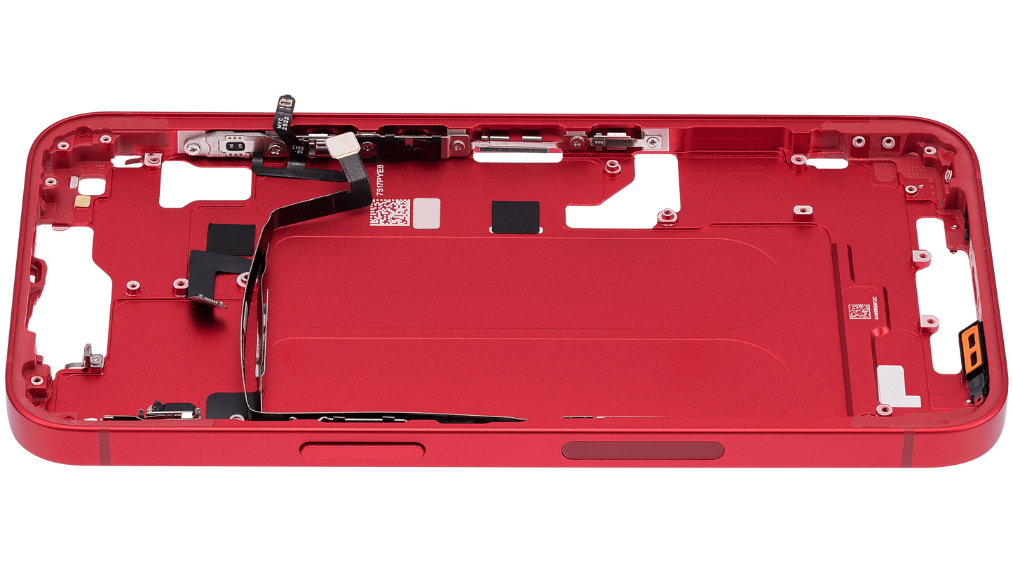 Mid-Frame Housing W/ Small Parts For iPhone 14 (US Version) (Aftermarket Plus) (Red)