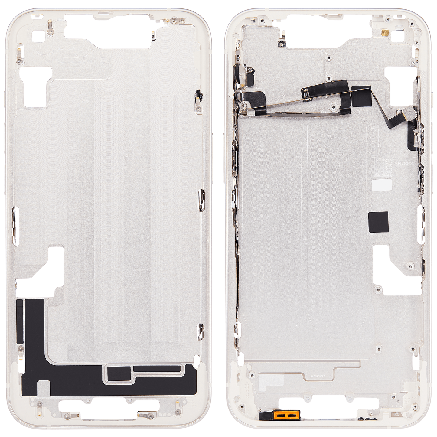 Mid-Frame Housing W/ Small Parts For iPhone 14 (US Version) (Aftermarket Plus) (Starlight)
