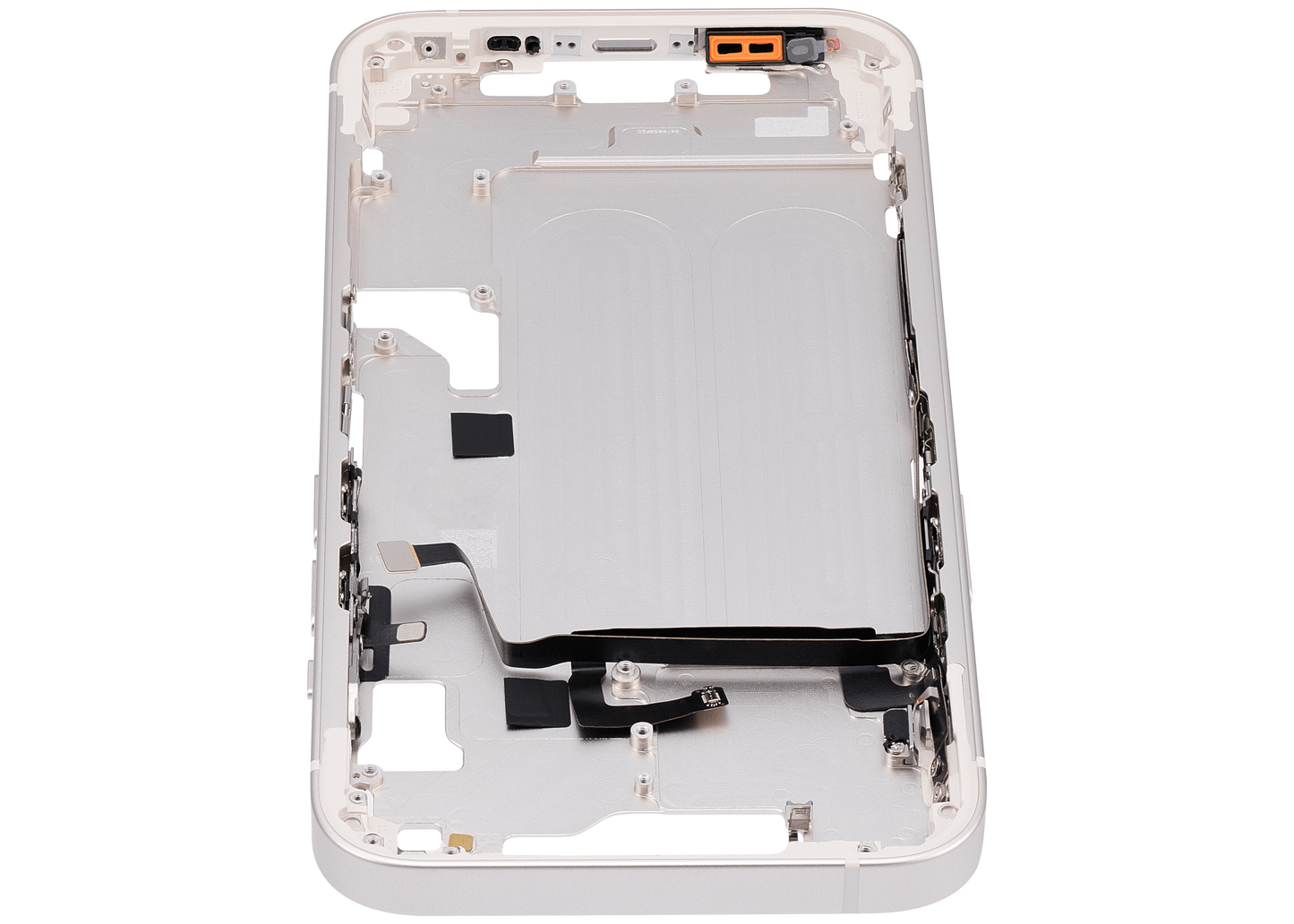 Mid-Frame Housing W/ Small Parts For iPhone 14 (US Version) (Aftermarket Plus) (Starlight)