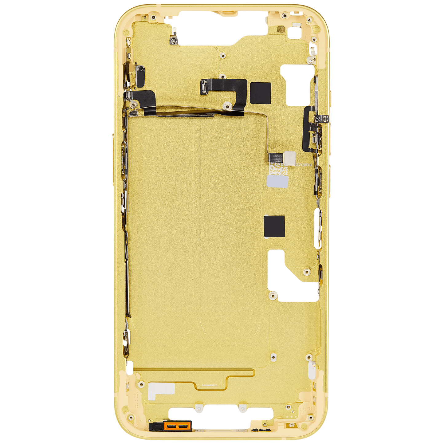 Mid-Frame Housing W/ Small Parts For iPhone 14 (US Version) (Aftermarket Plus) (Yellow)