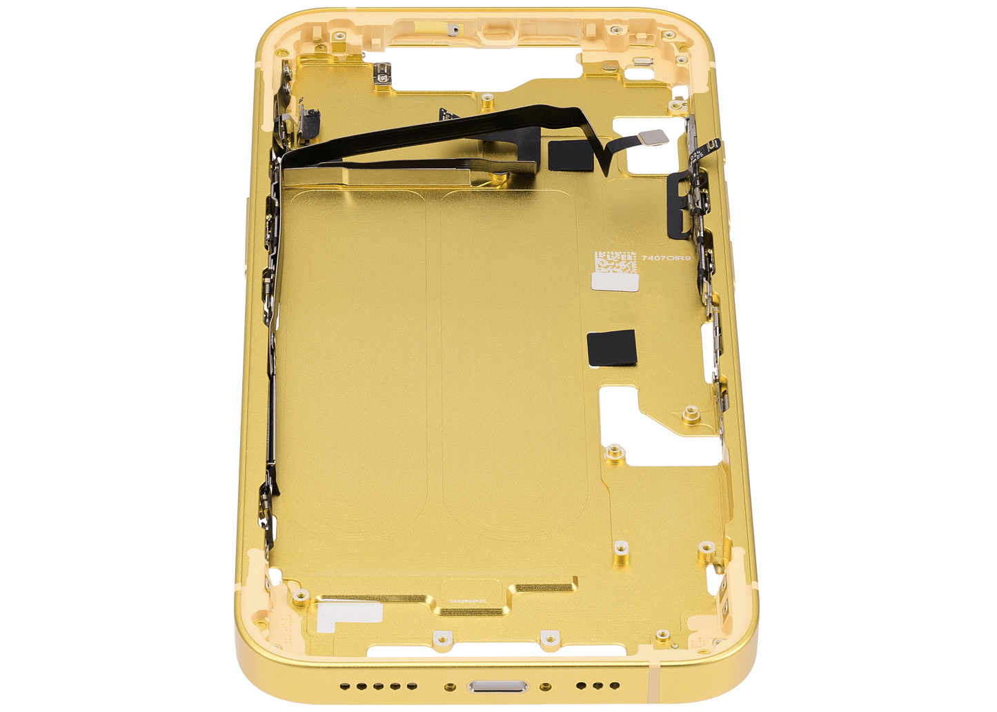 Mid-Frame Housing W/ Small Parts For iPhone 14 (US Version) (Aftermarket Plus) (Yellow)