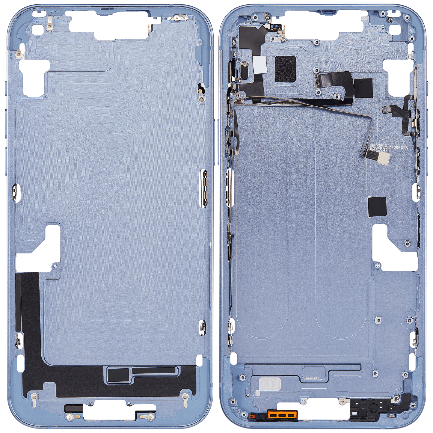 Mid-Frame Housing W/ Small Parts For iPhone 14 Plus (US Version) (Aftermarket Plus) (Blue)