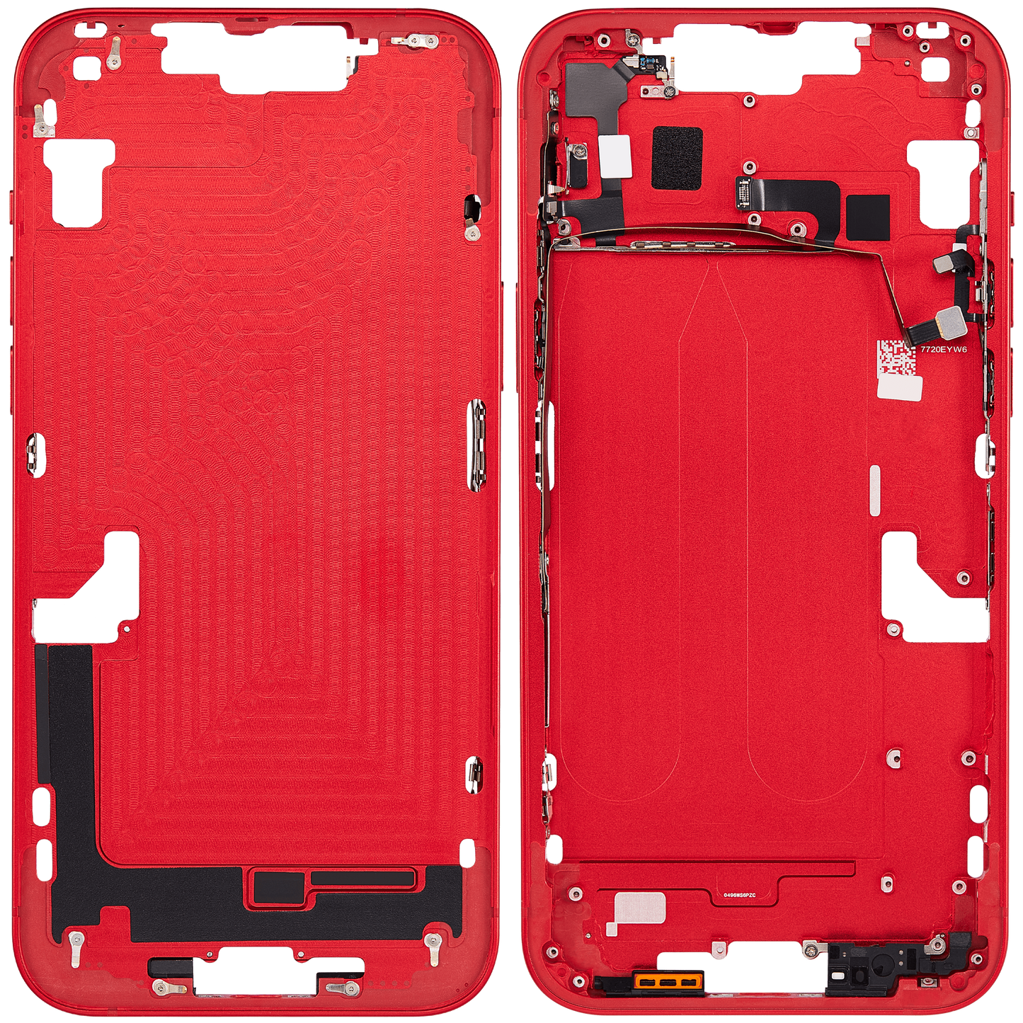 Mid-Frame Housing W/ Small Parts For iPhone 14 Plus (US Version) (Aftermarket Plus) (Red)