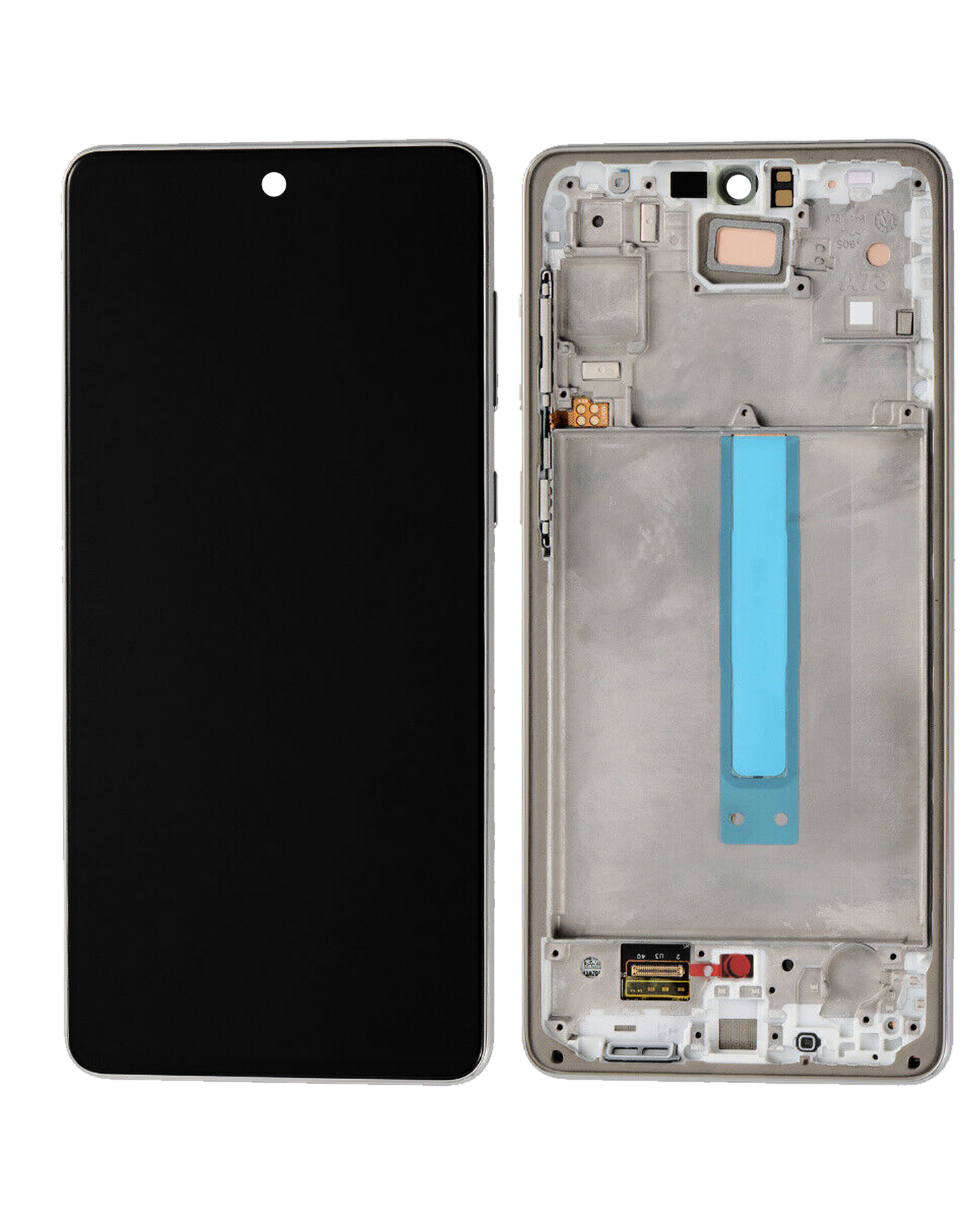 Oled Assembly With Frame For Samsung Galaxy A73 5G (A736 / 2022) (Service Pack) (Gray)