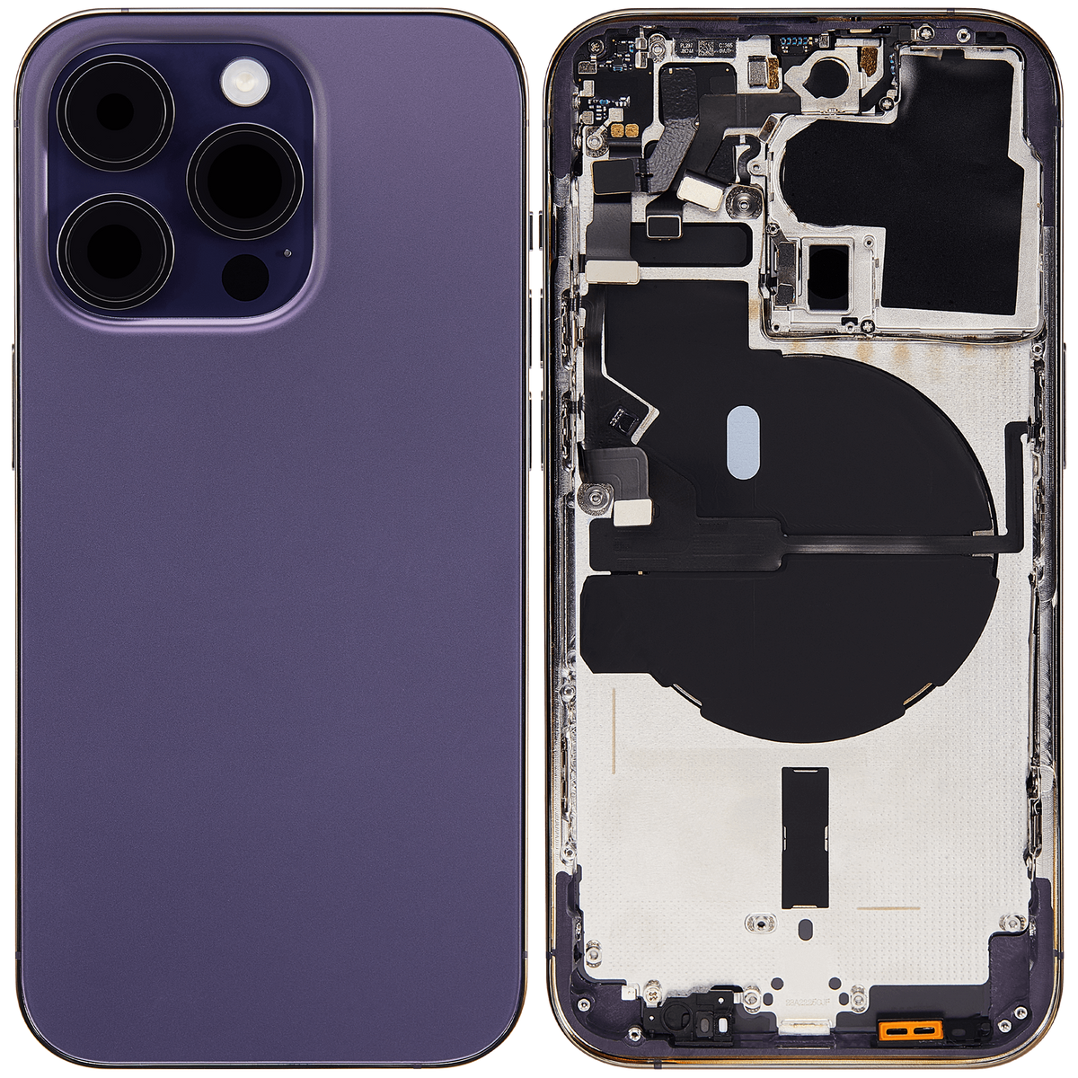 Back Housing W/ Small Parts For iPhone 14 Pro (US Version) (Aftermarket Plus) (Deep Purple)