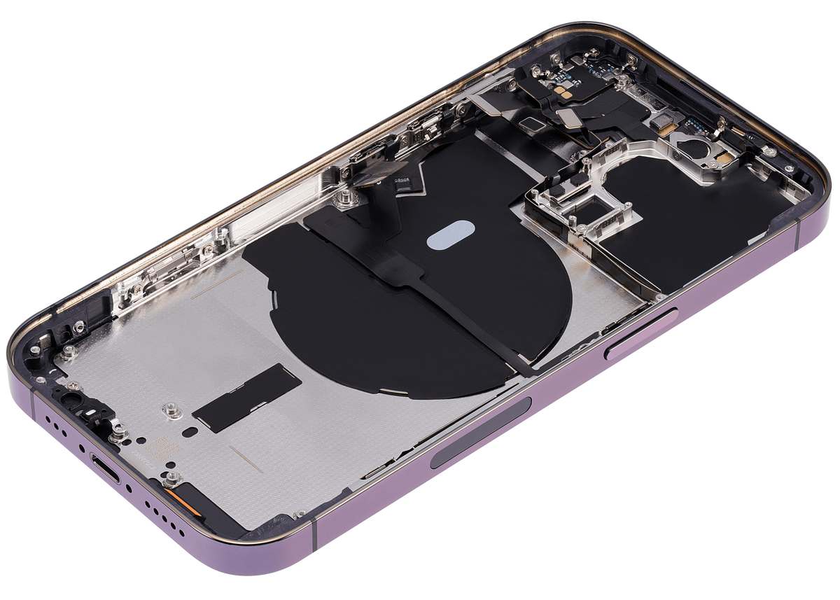 Back Housing W/ Small Parts For iPhone 14 Pro (US Version) (Aftermarket Plus) (Deep Purple)
