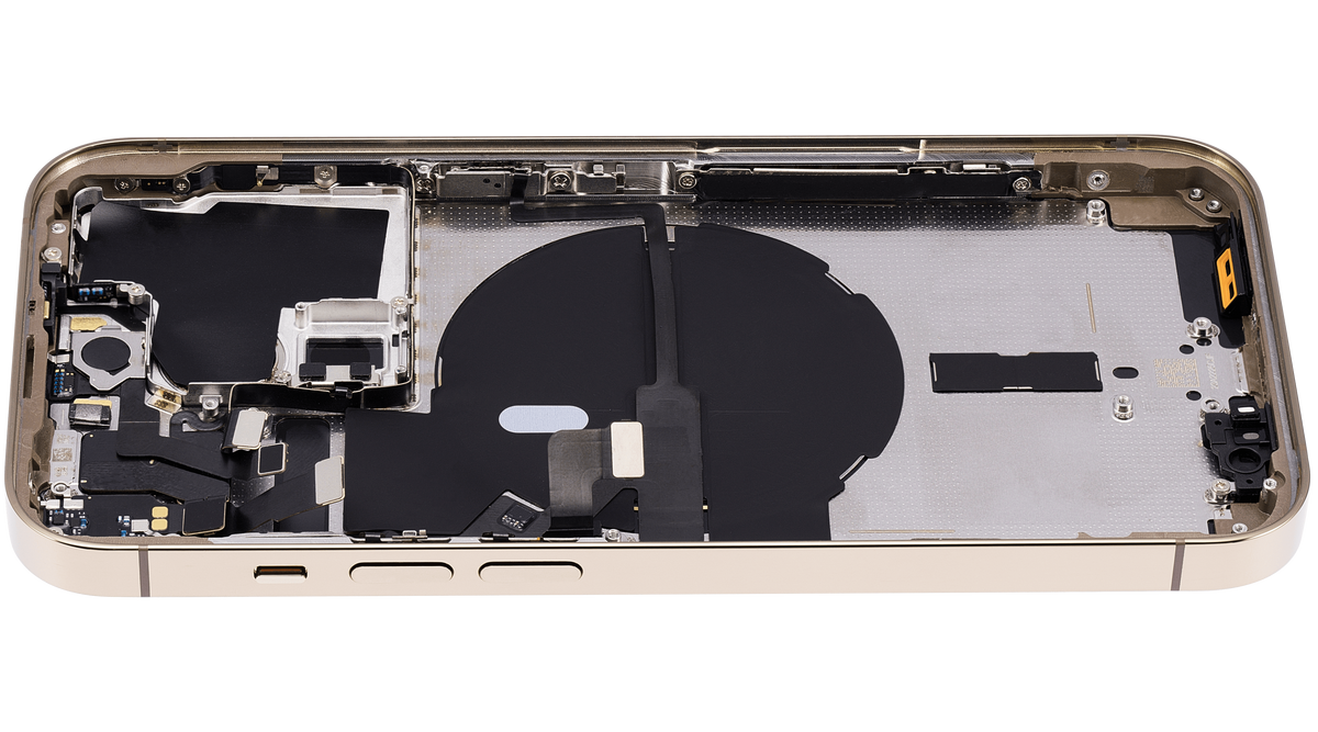 Back Housing W/ Small Parts For iPhone 14 Pro (US Version) (Aftermarket Plus) (Gold)
