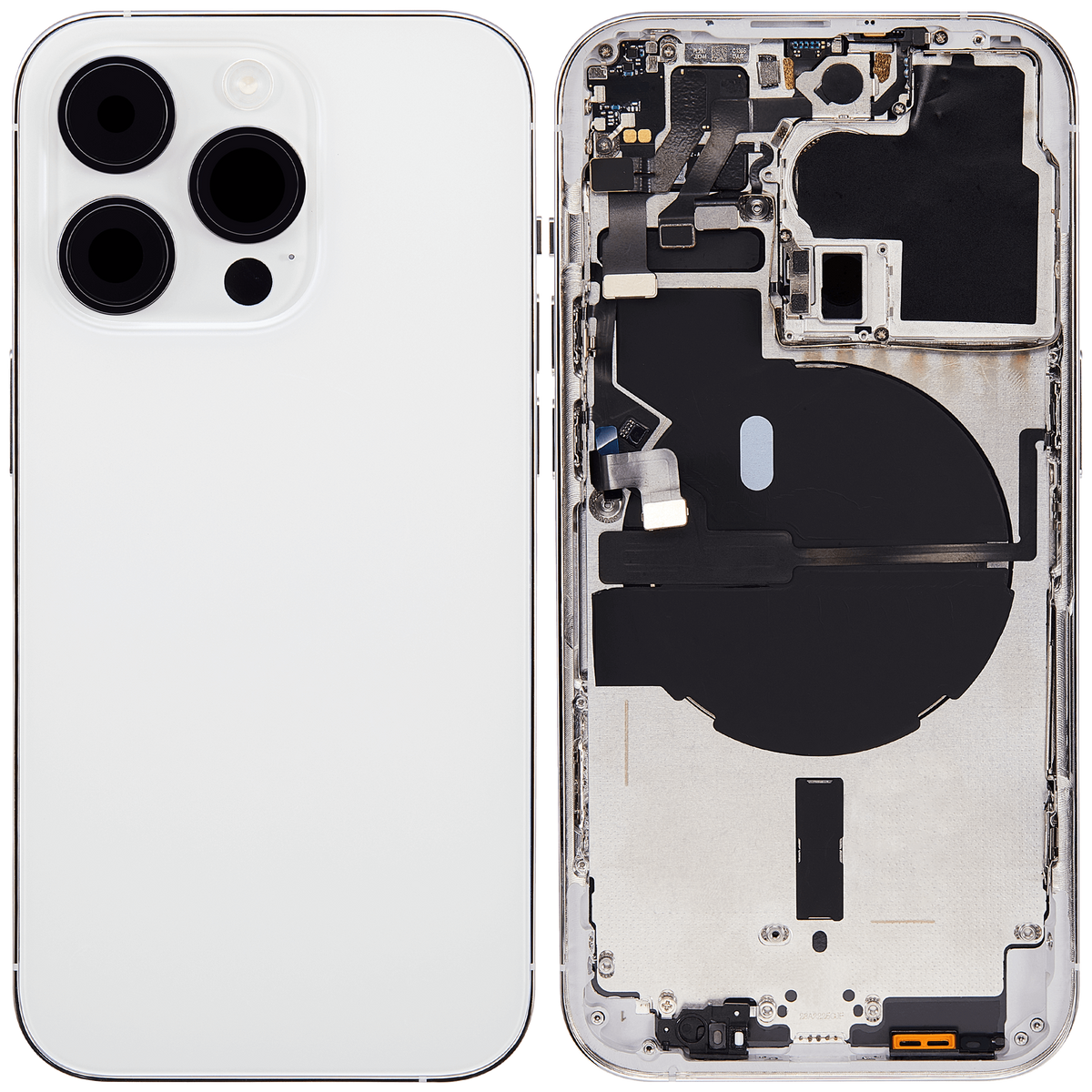 Back Housing W/ Small Parts For iPhone 14 Pro (US Version) (Aftermarket Plus) (Silver)