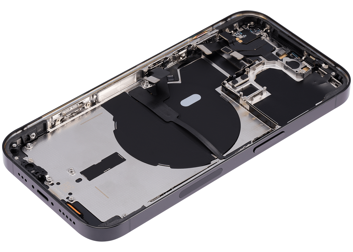 Back Housing W/ Small Parts For iPhone 14 Pro (US Version) (Aftermarket Plus) (Space Black)