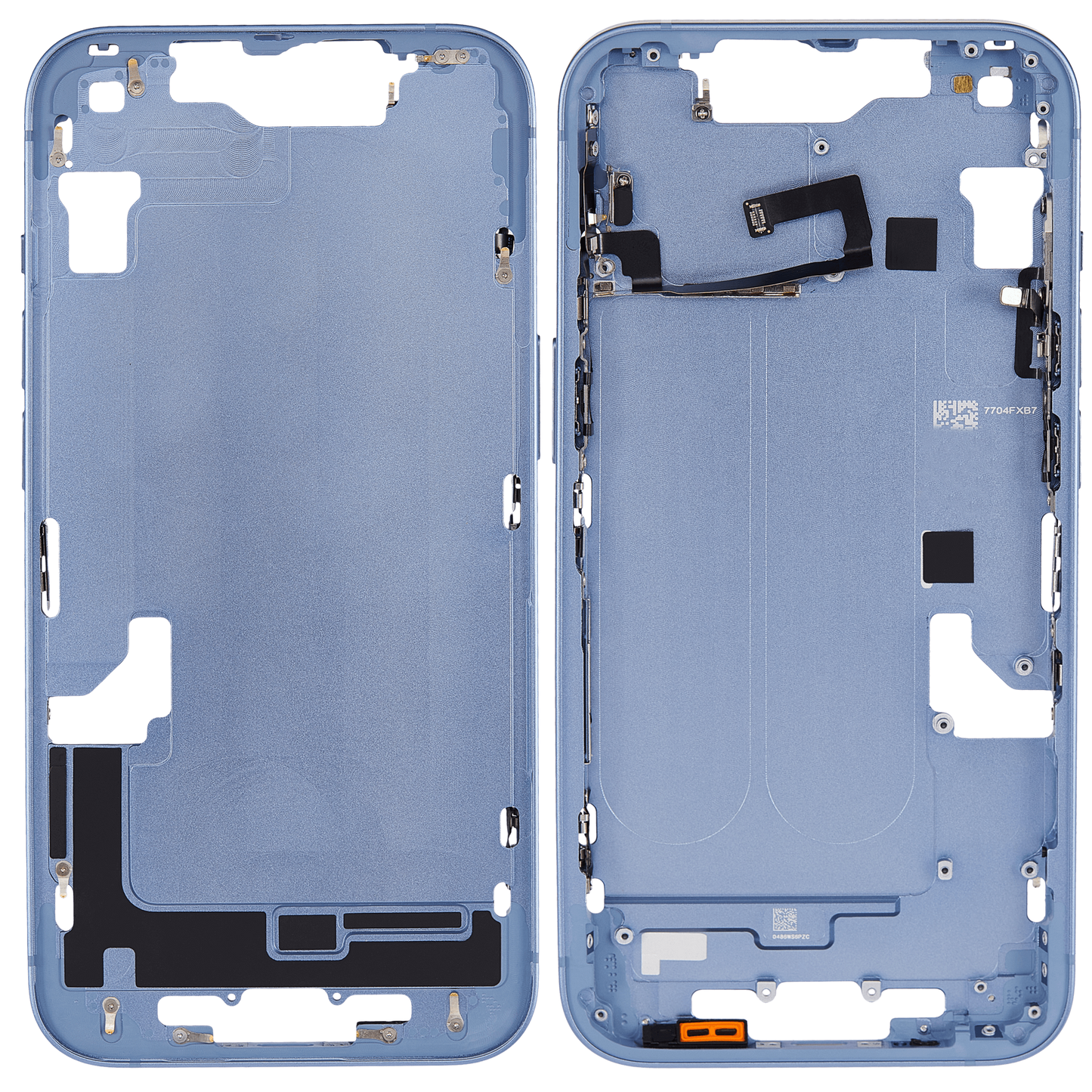 Mid-Frame Housing W/ Small Parts For iPhone 14 (EU / Global Version) (Aftermarket Plus) (Blue)
