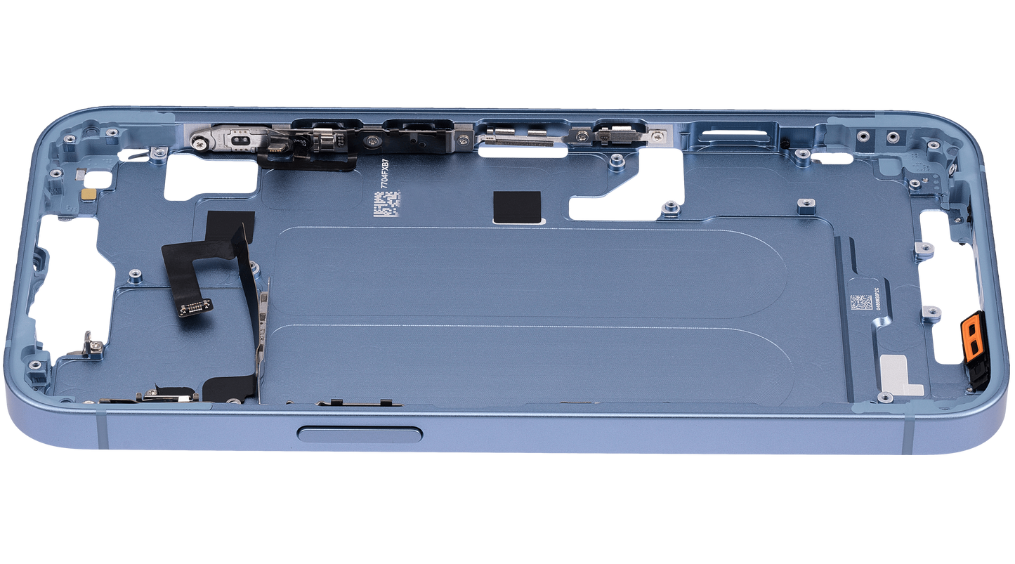 Mid-Frame Housing W/ Small Parts For iPhone 14 (EU / Global Version) (Aftermarket Plus) (Blue)