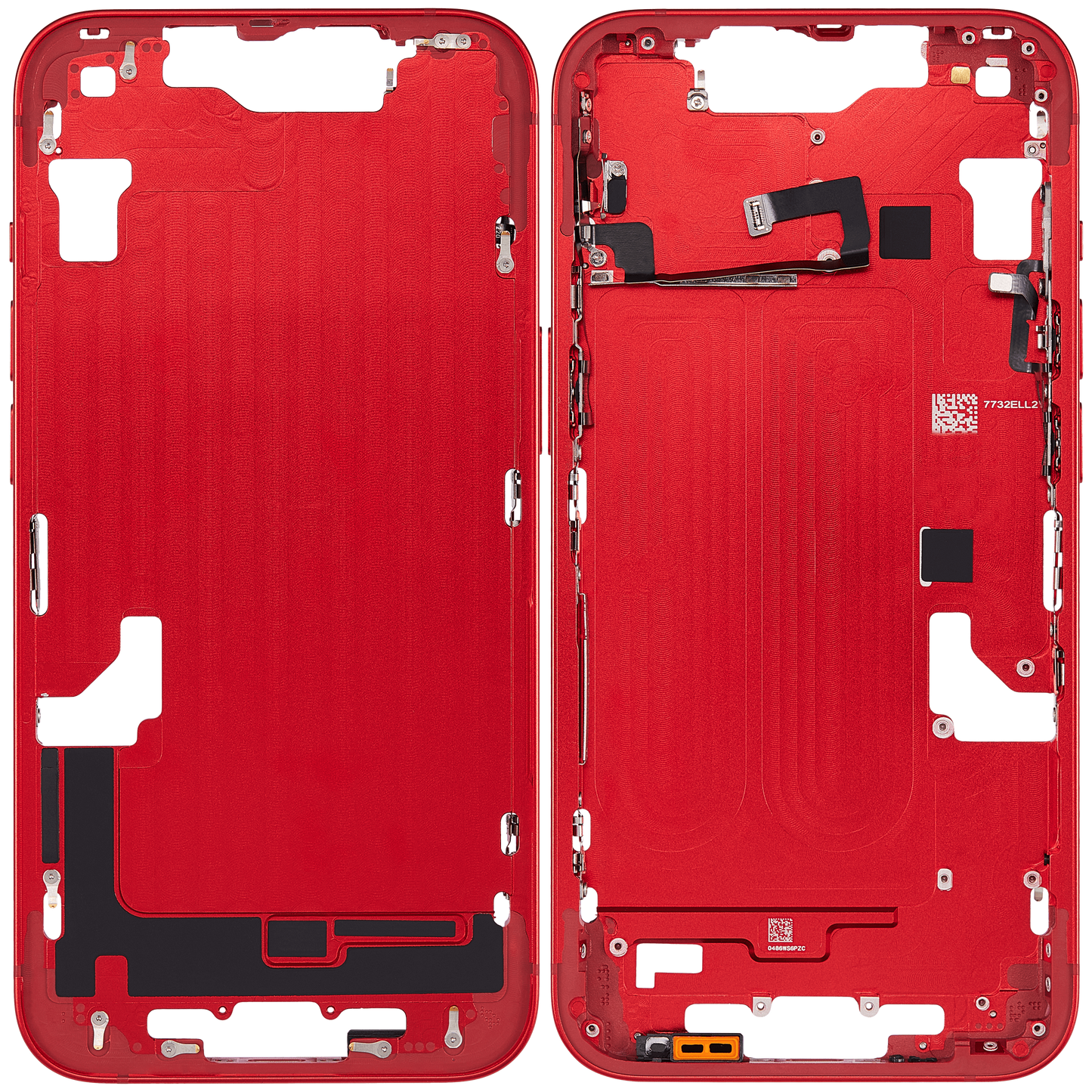 Mid-Frame Housing W/ Small Parts For iPhone 14 (EU / Global Version) (Aftermarket Plus) (Red)