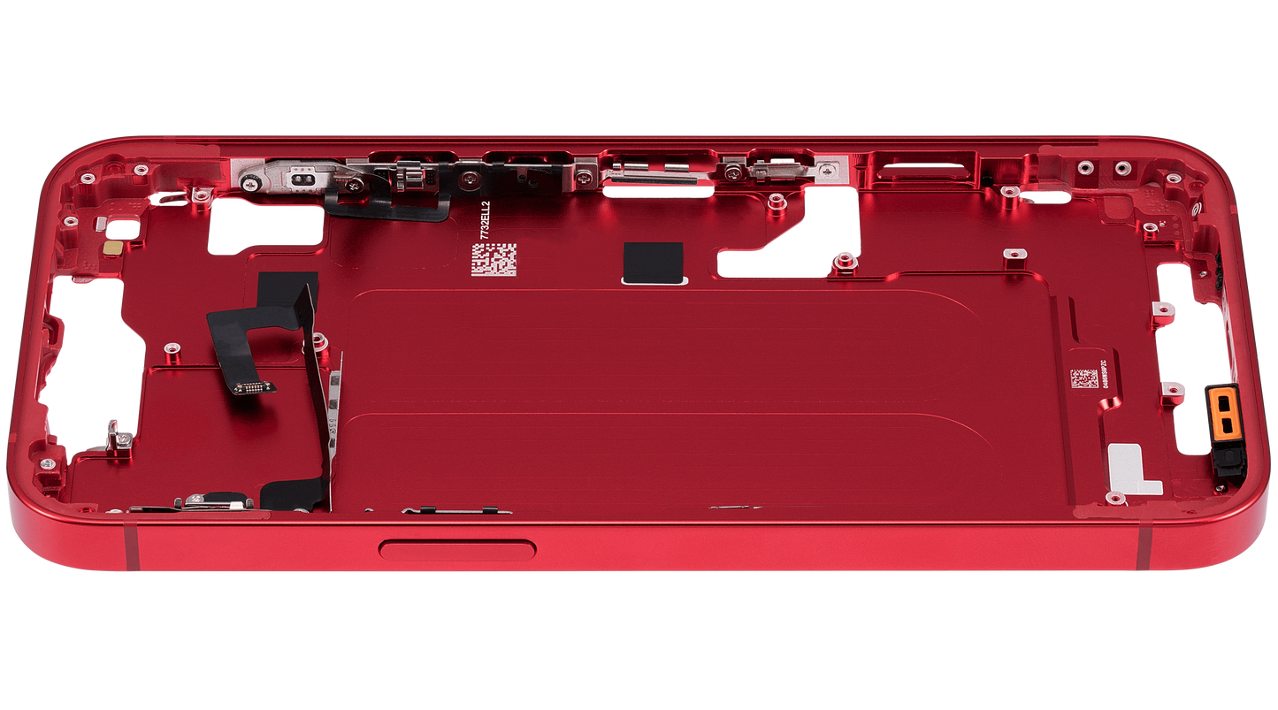 Mid-Frame Housing W/ Small Parts For iPhone 14 (EU / Global Version) (Aftermarket Plus) (Red)