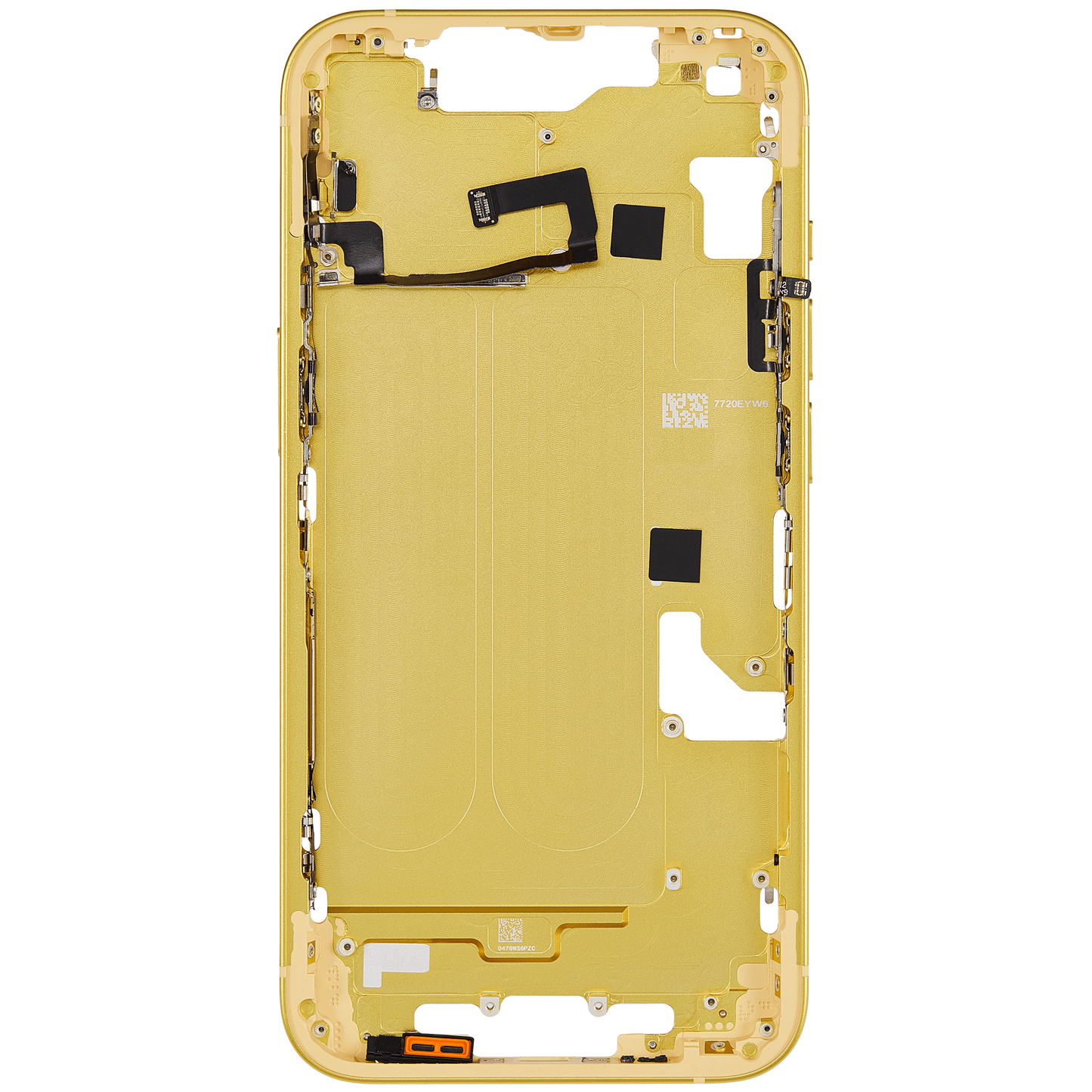 Mid-Frame Housing W/ Small Parts For iPhone 14 (EU / Global Version) (Aftermarket Plus) (Yellow)