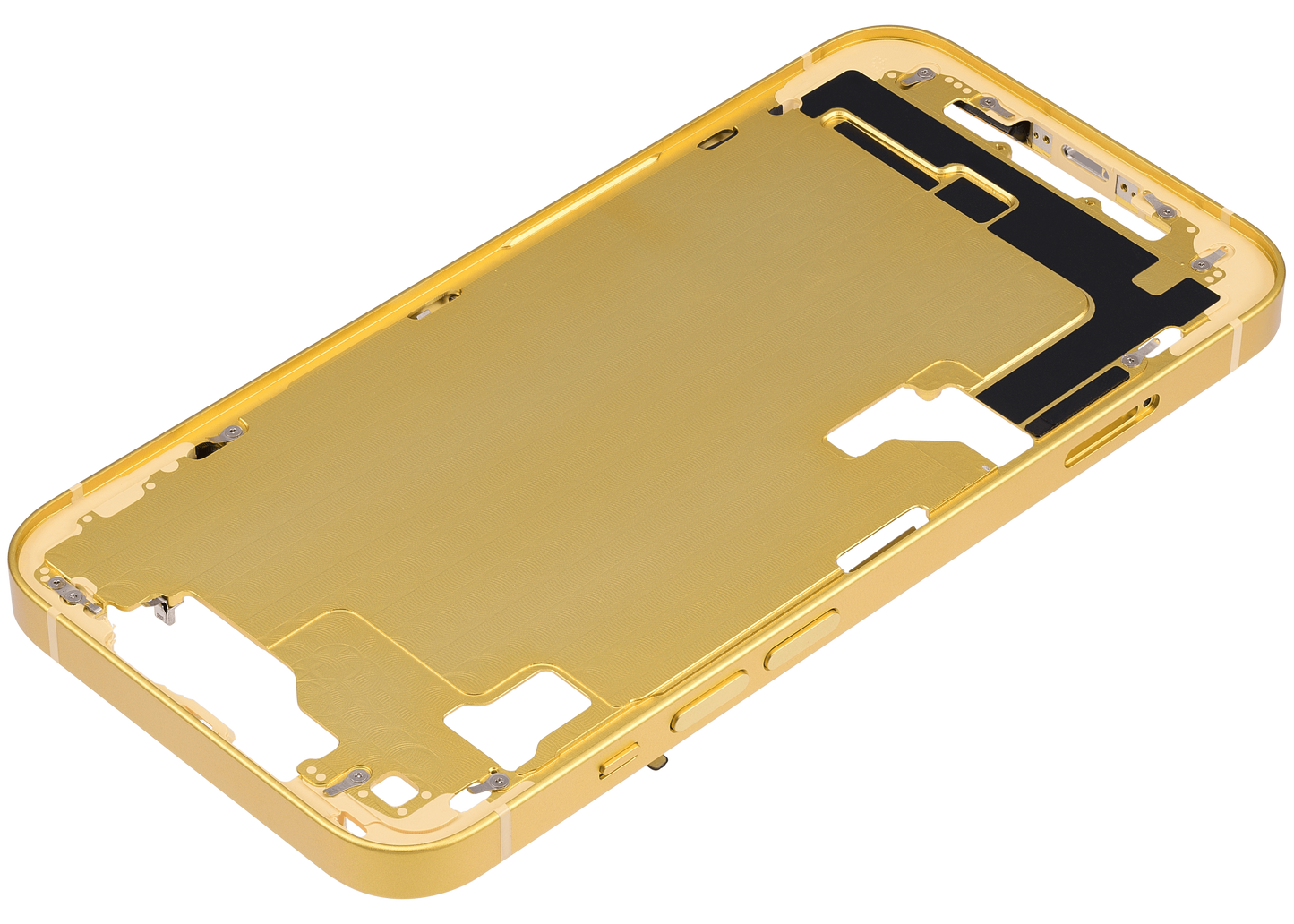Mid-Frame Housing W/ Small Parts For iPhone 14 (EU / Global Version) (Aftermarket Plus) (Yellow)
