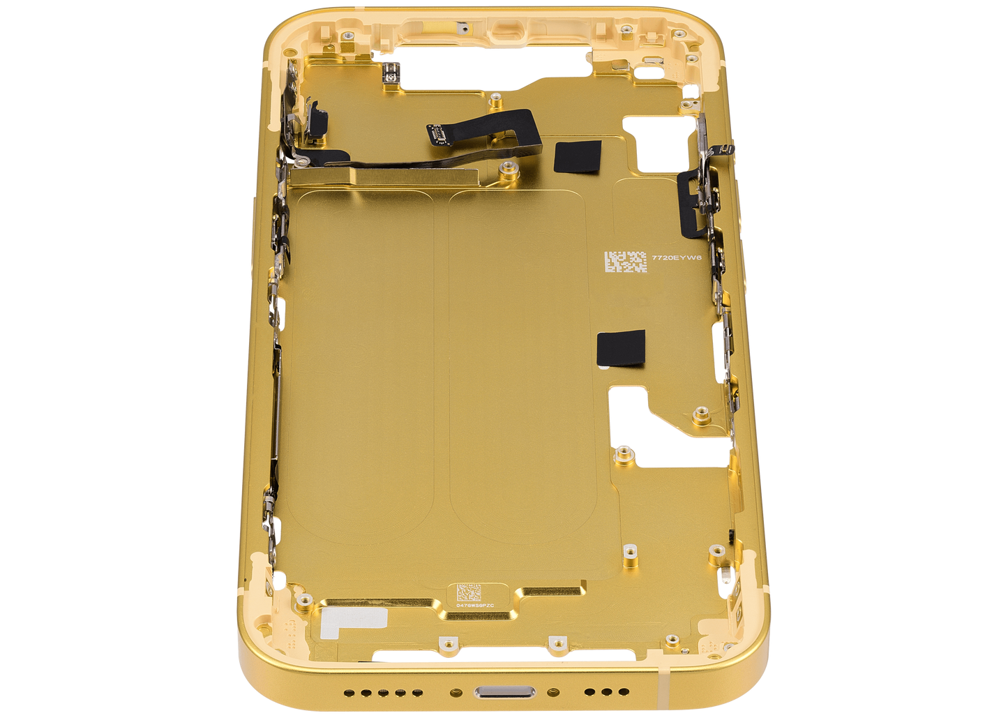 Mid-Frame Housing W/ Small Parts For iPhone 14 (EU / Global Version) (Aftermarket Plus) (Yellow)