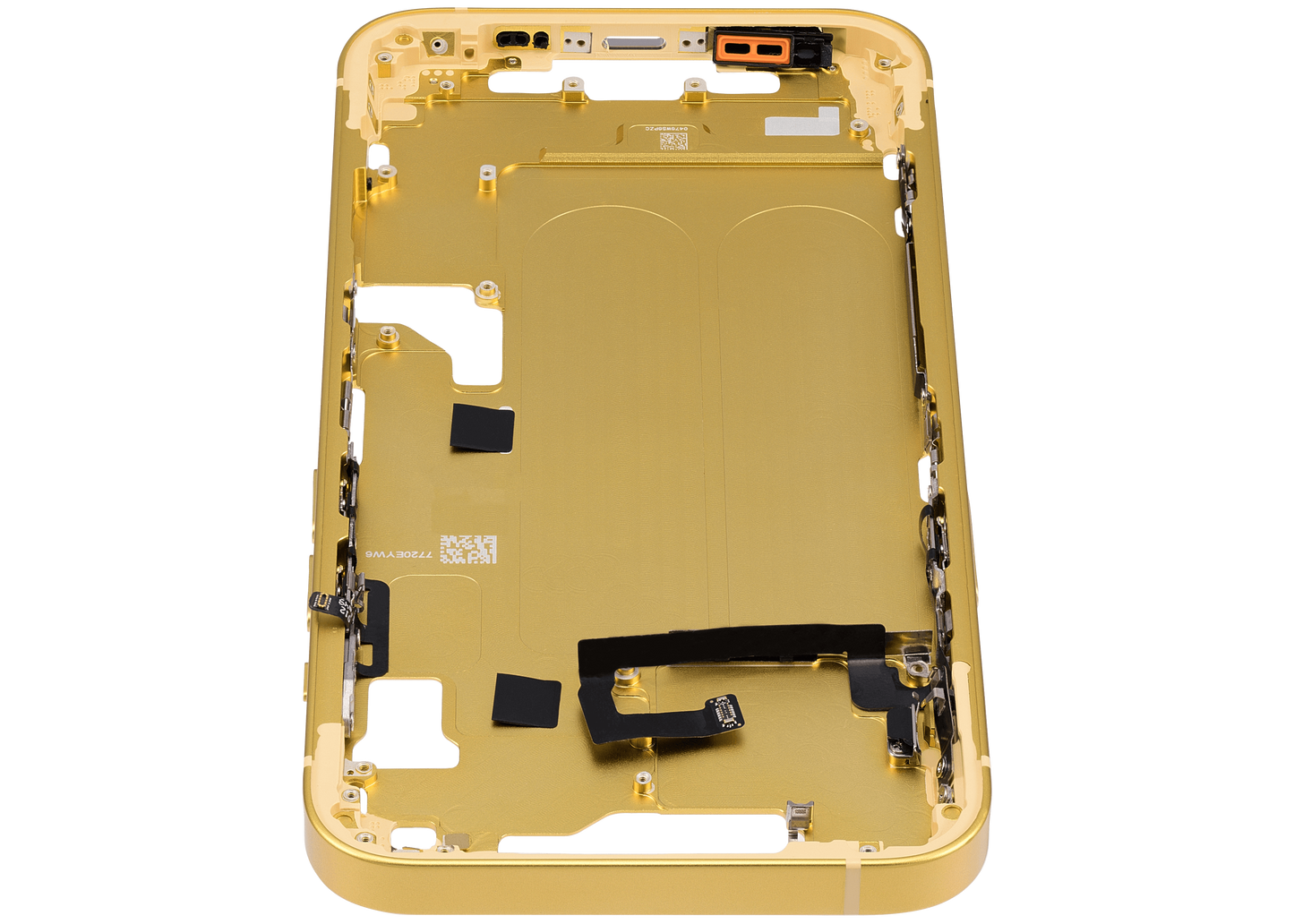 Mid-Frame Housing W/ Small Parts For iPhone 14 (EU / Global Version) (Aftermarket Plus) (Yellow)