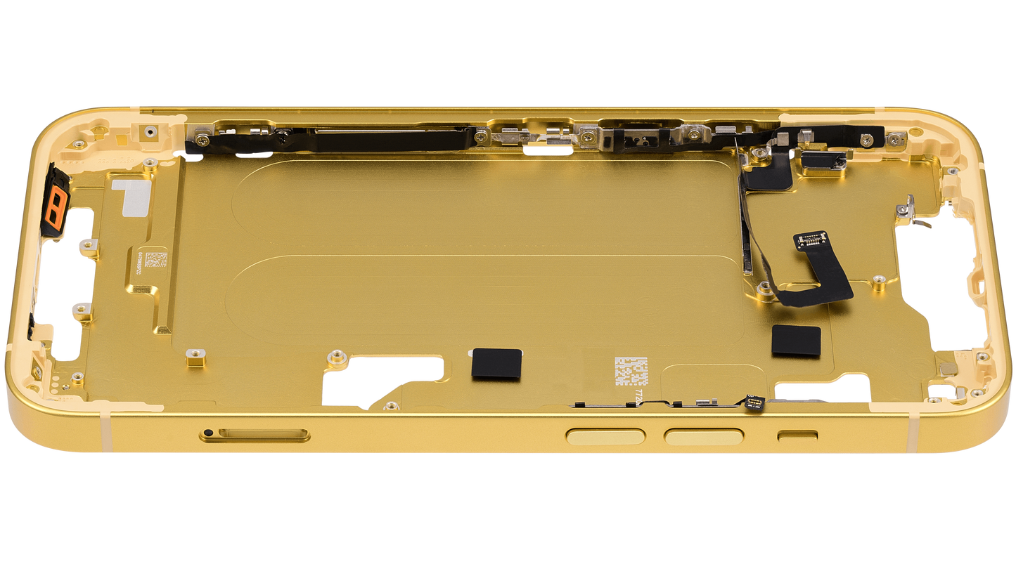 Mid-Frame Housing W/ Small Parts For iPhone 14 (EU / Global Version) (Aftermarket Plus) (Yellow)
