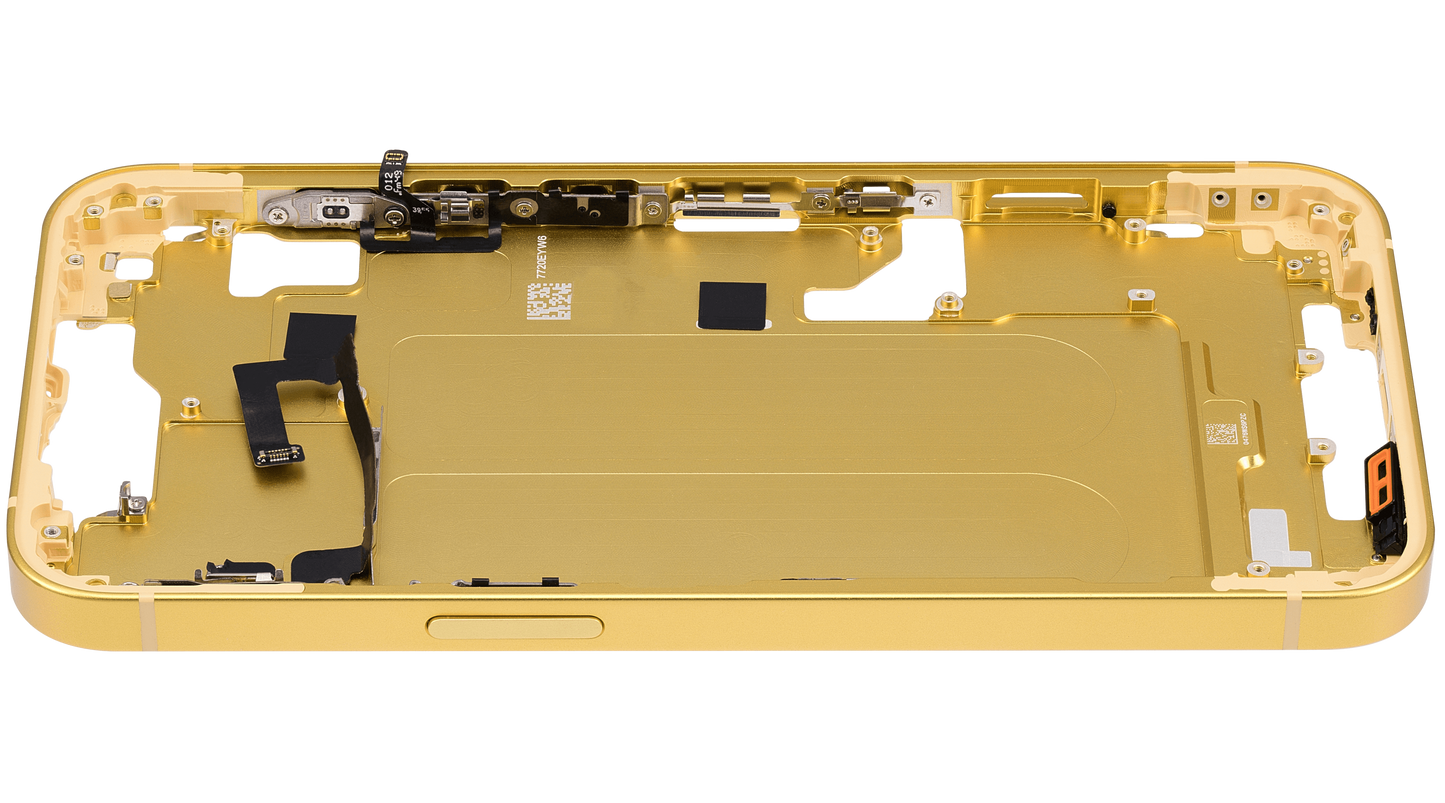 Mid-Frame Housing W/ Small Parts For iPhone 14 (EU / Global Version) (Aftermarket Plus) (Yellow)