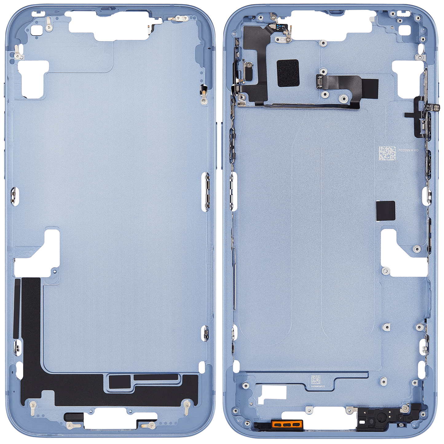 Mid-Frame Housing W/ Small Parts For iPhone 14 Plus (EU / Global Version) (Aftermarket Plus) (Blue)