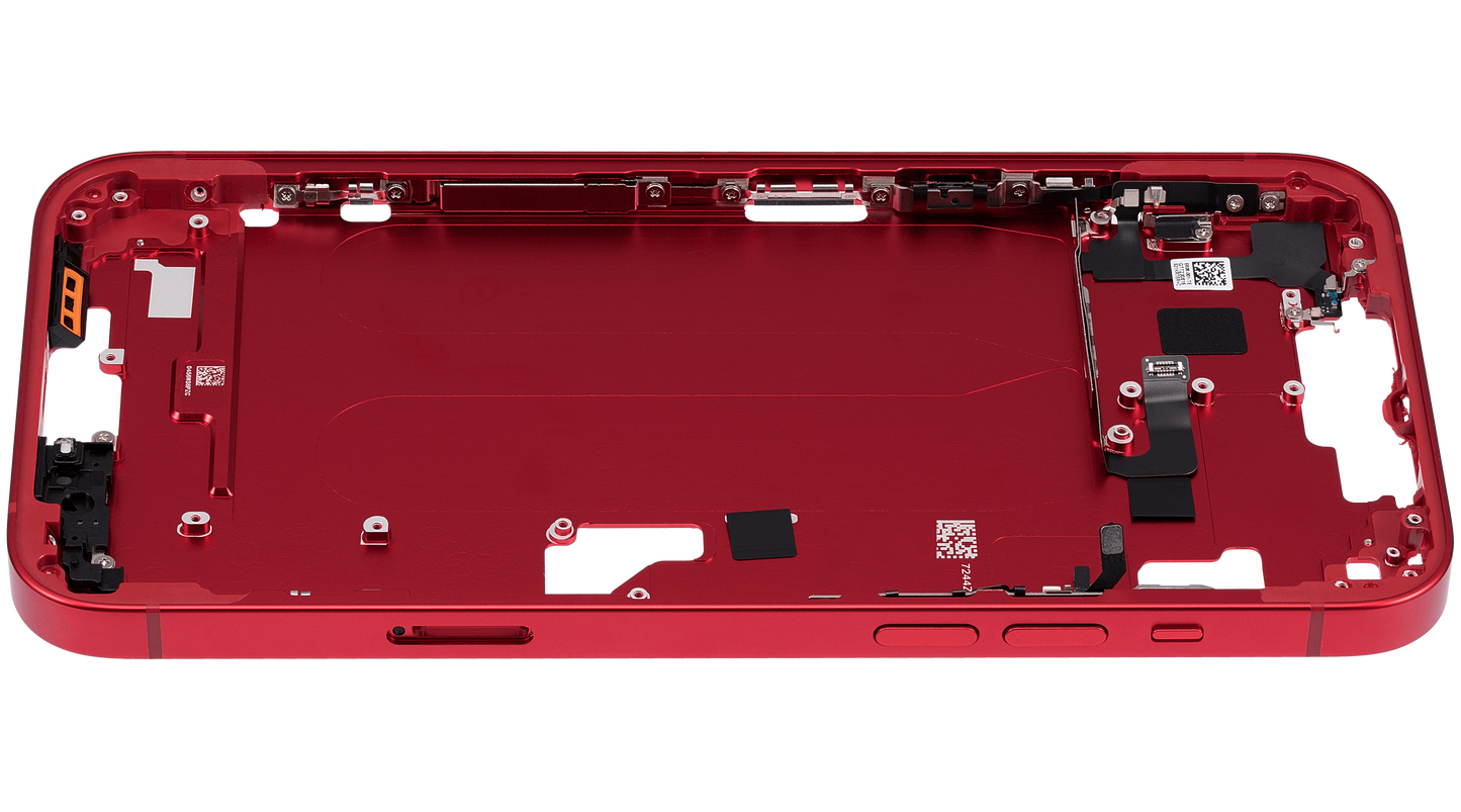 Mid-Frame Housing W/ Small Parts For iPhone 14 Plus (EU / Global Version) (Aftermarket Plus) (Red)