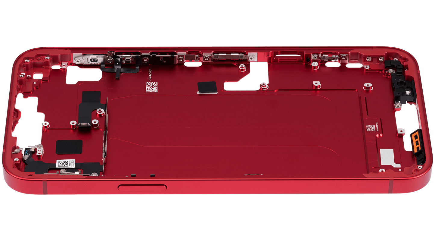 Mid-Frame Housing W/ Small Parts For iPhone 14 Plus (EU / Global Version) (Aftermarket Plus) (Red)