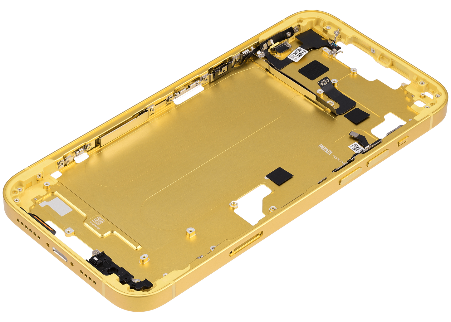 Mid-Frame Housing W/ Small Parts For iPhone 14 Plus (EU / Global Version) (Aftermarket Plus) (Yellow)