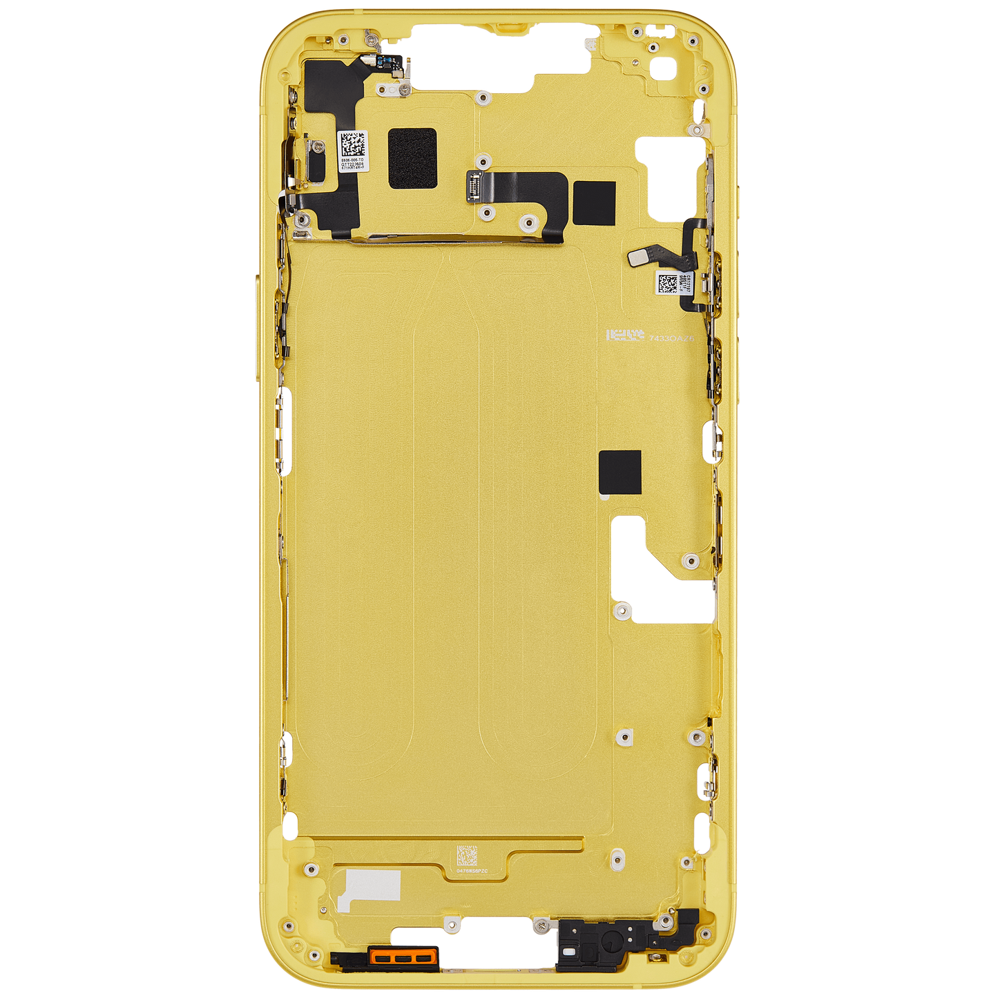 Mid-Frame Housing W/ Small Parts For iPhone 14 Plus (EU / Global Version) (Aftermarket Plus) (Yellow)