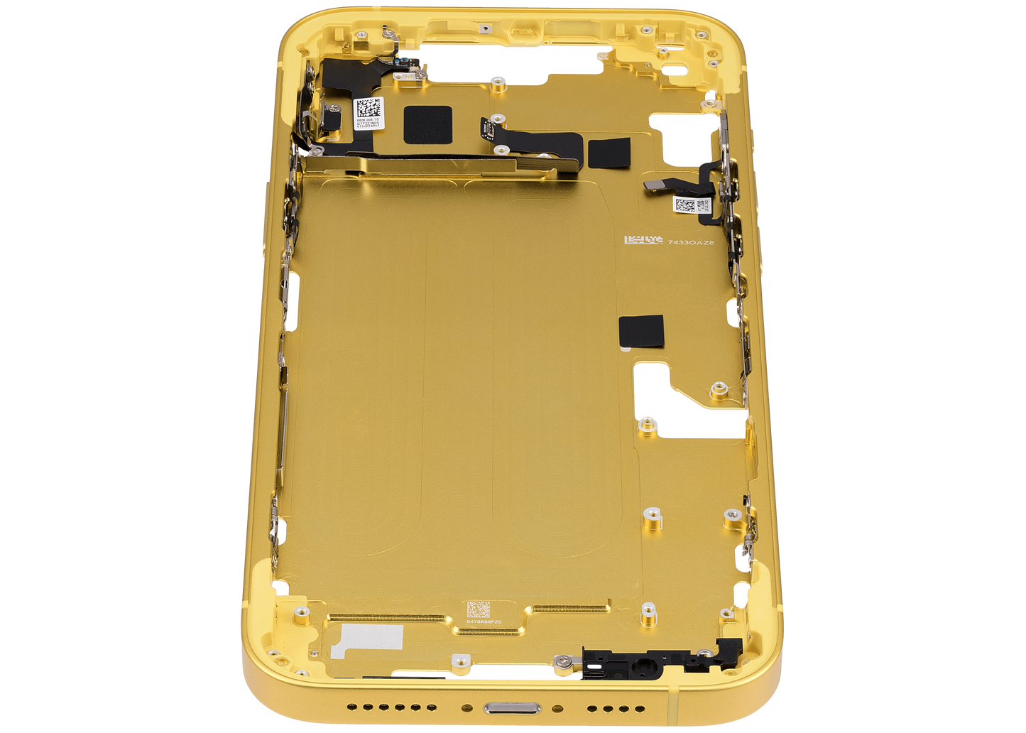 Mid-Frame Housing W/ Small Parts For iPhone 14 Plus (EU / Global Version) (Aftermarket Plus) (Yellow)