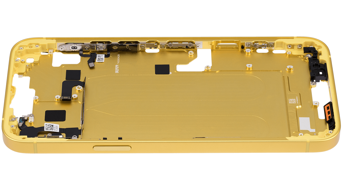Mid-Frame Housing W/ Small Parts For iPhone 14 Plus (EU / Global Version) (Aftermarket Plus) (Yellow)