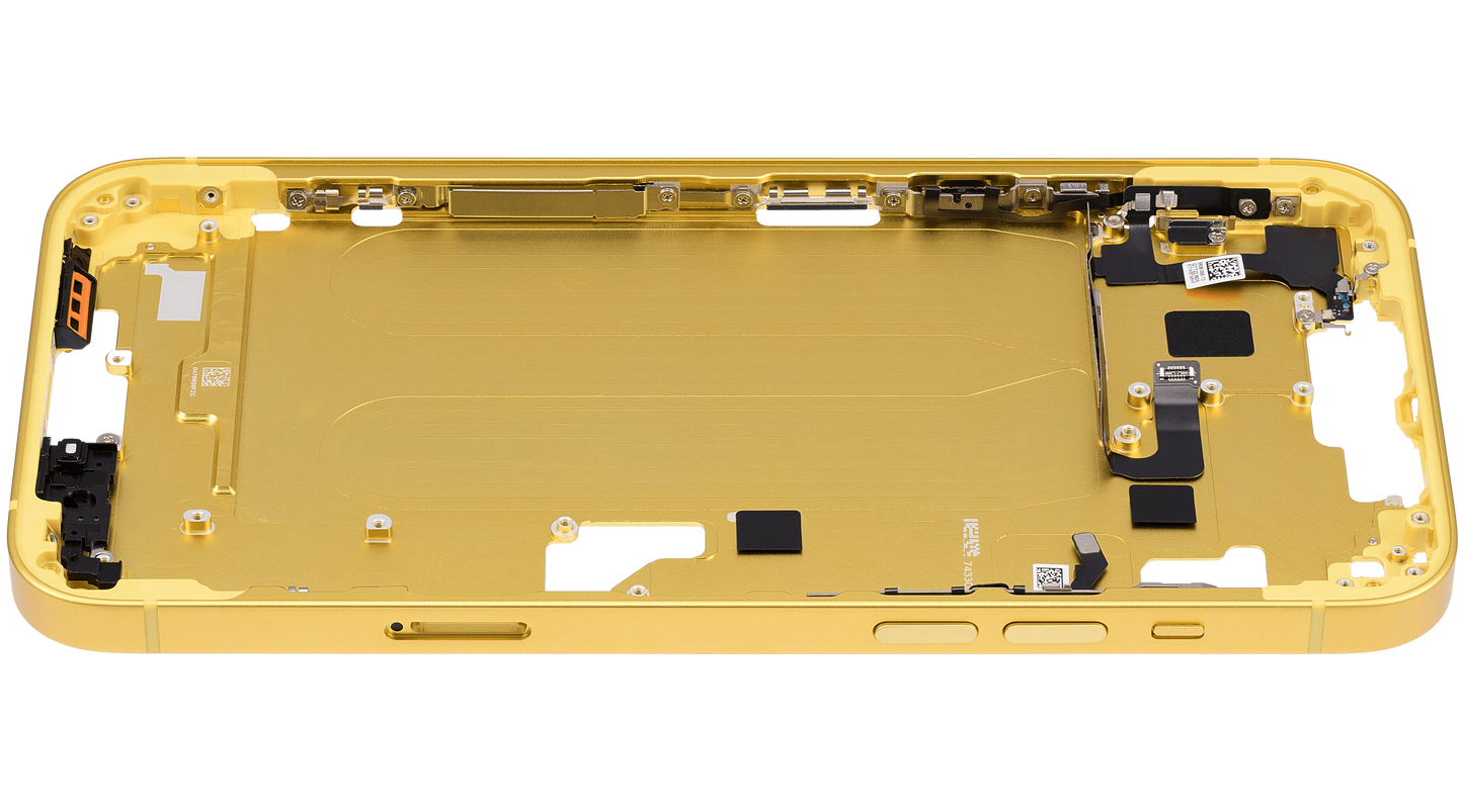 Mid-Frame Housing W/ Small Parts For iPhone 14 Plus (EU / Global Version) (Aftermarket Plus) (Yellow)