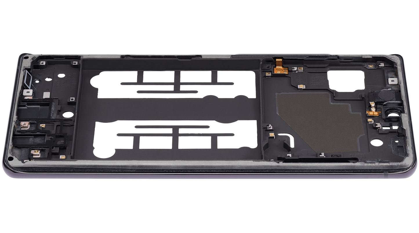Mid-Frame Housing For Samsung Galaxy A71 5G UW (A716V / 2020) (Prism Cube Black)
