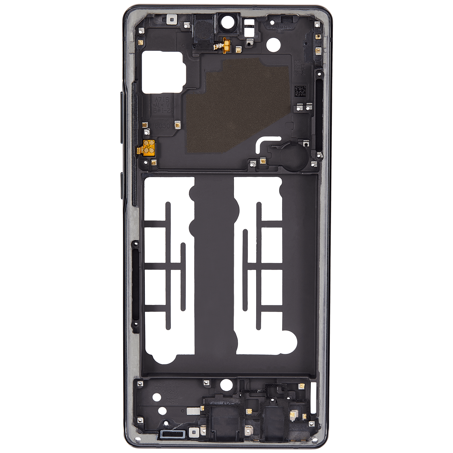 Mid-Frame Housing For Samsung Galaxy A71 5G UW (A716V / 2020) (Prism Cube Black)