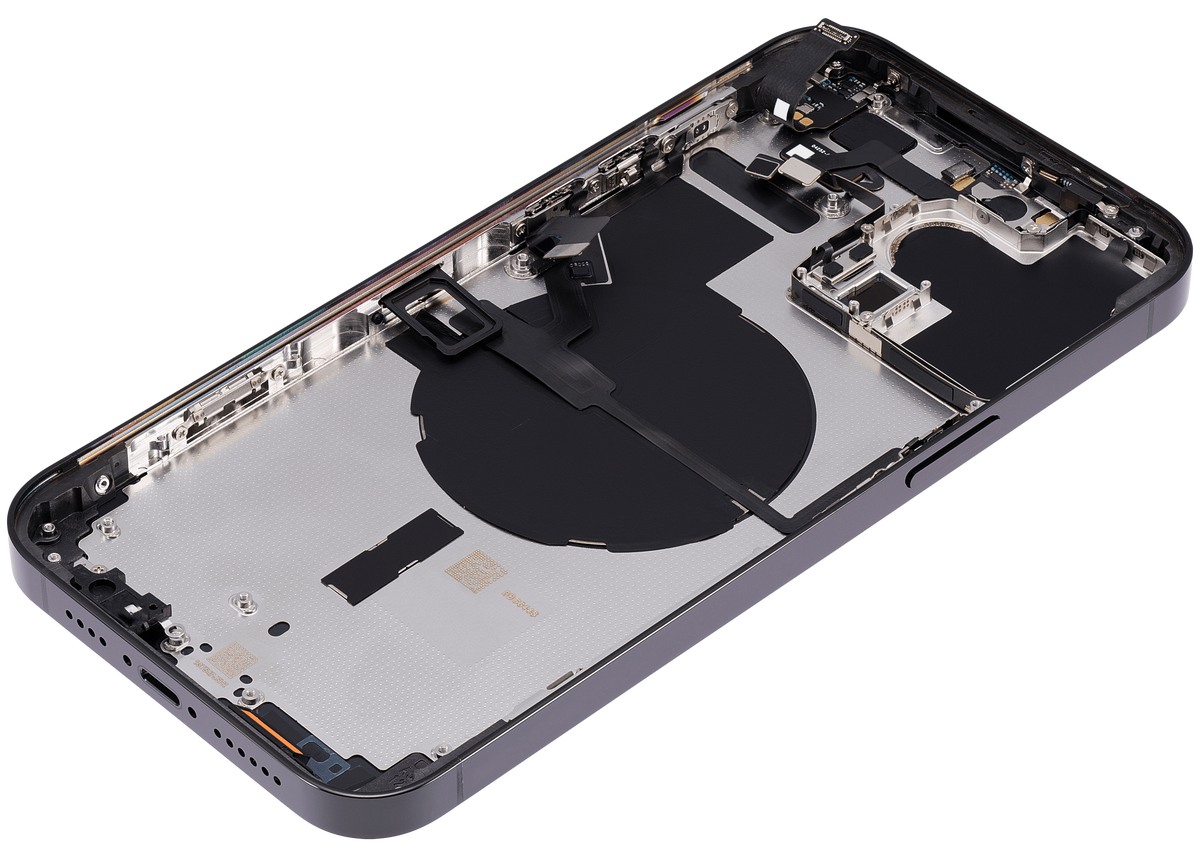 Back Housing W/ Small Parts For iPhone 14 Pro Max (EU / Global Version) (Aftermarket Plus) (Space Black)