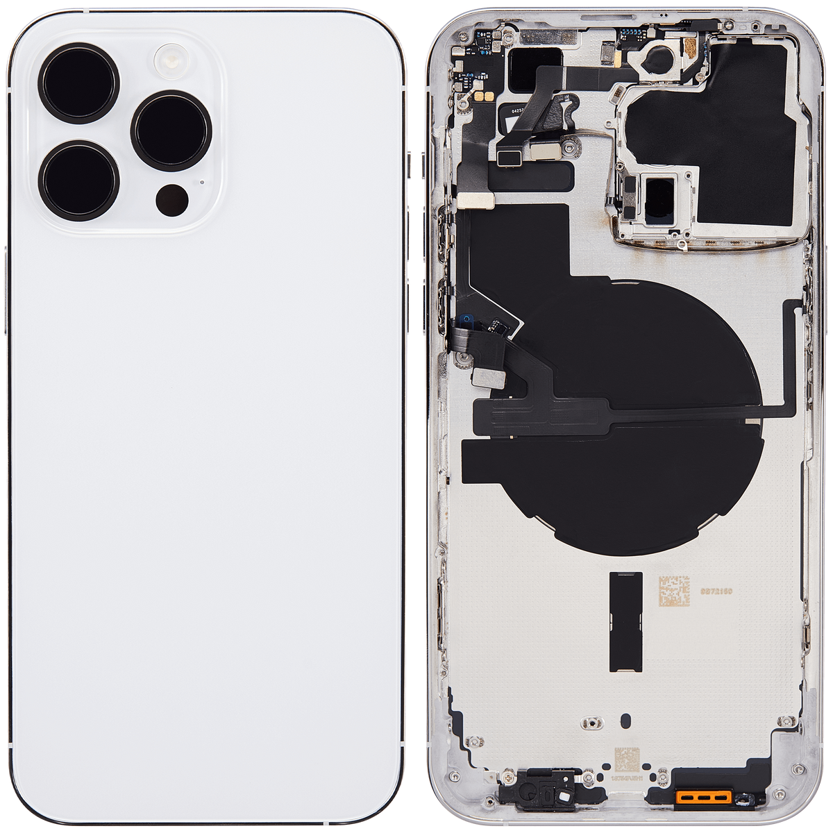 Back Housing W/ Small Parts For iPhone 14 Pro Max (EU / Global Version) (Aftermarket Plus) (Silver)