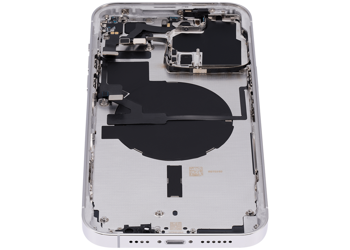 Back Housing W/ Small Parts For iPhone 14 Pro Max (EU / Global Version) (Aftermarket Plus) (Silver)
