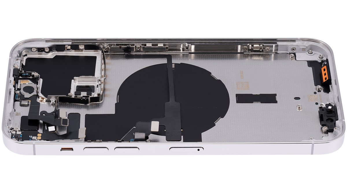 Back Housing W/ Small Parts For iPhone 14 Pro Max (EU / Global Version) (Aftermarket Plus) (Silver)