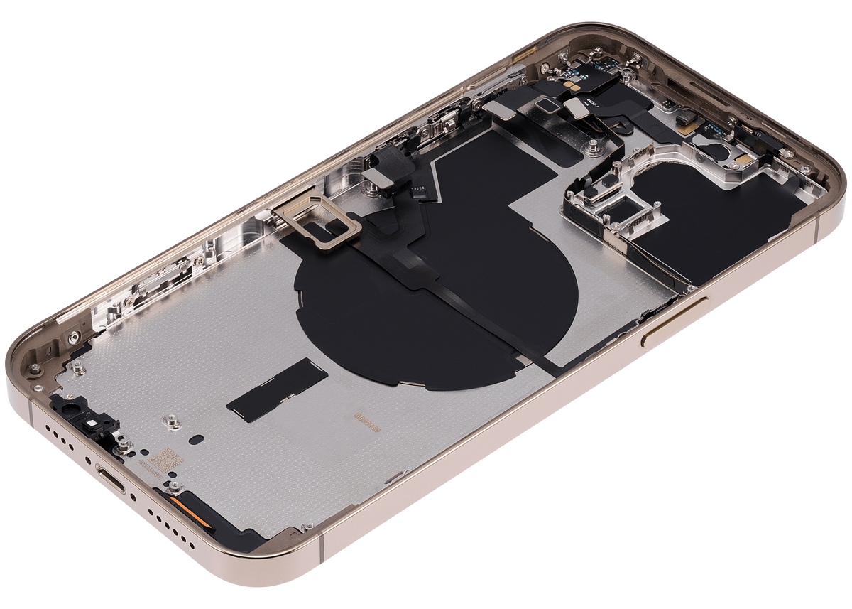 Back Housing W/ Small Parts For iPhone 14 Pro Max (EU / Global Version) (Aftermarket Plus) (Gold)