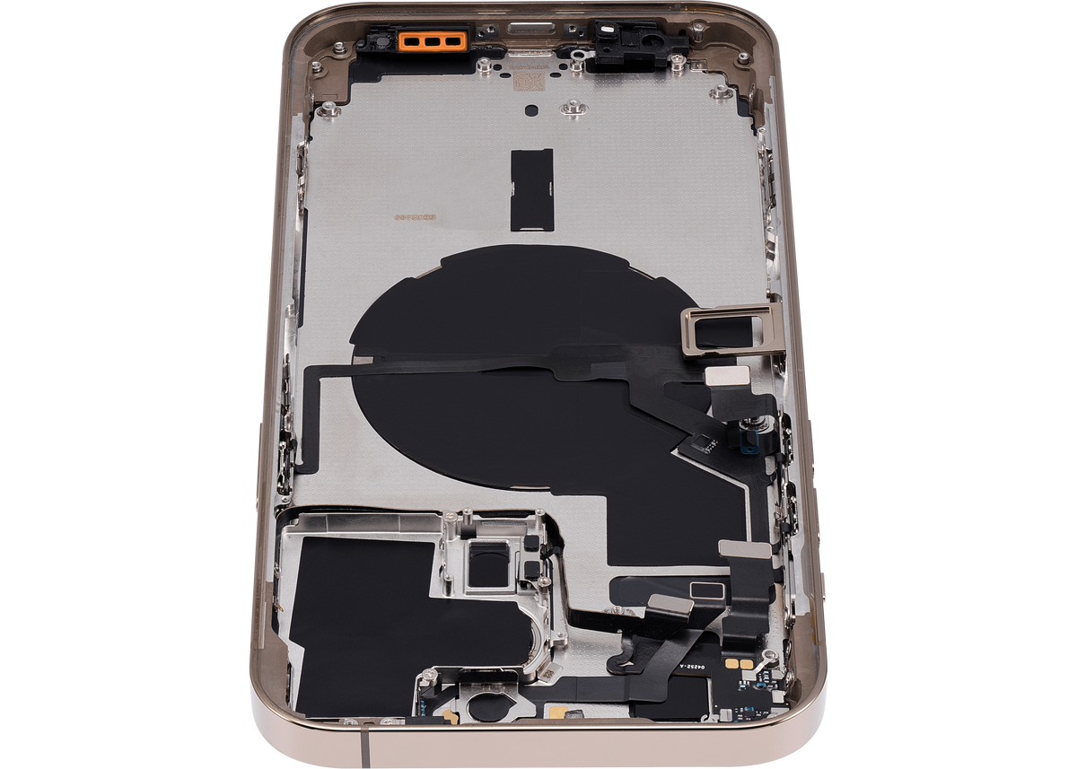 Back Housing W/ Small Parts For iPhone 14 Pro Max (EU / Global Version) (Aftermarket Plus) (Gold)