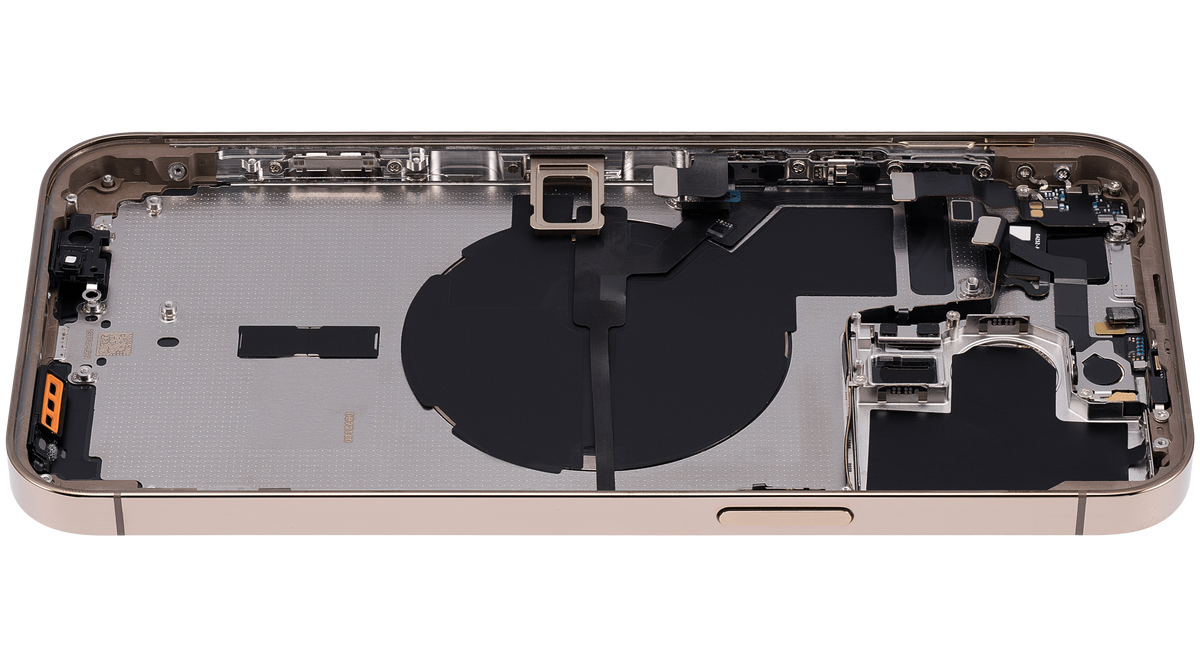 Back Housing W/ Small Parts For iPhone 14 Pro Max (EU / Global Version) (Aftermarket Plus) (Gold)